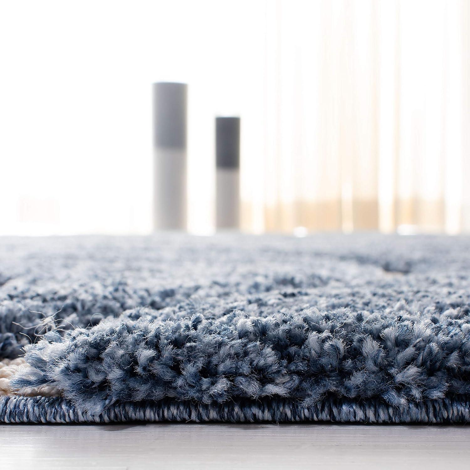 image:imageSAFAVIEH Area Rug 8x10 Florida Shag Collection Large Grey amp Grey NonShedding amp Easy Cleaning Plush Thick Pile Ideal for Living Room Bedroom Dining Space SG471080Light BlueCream