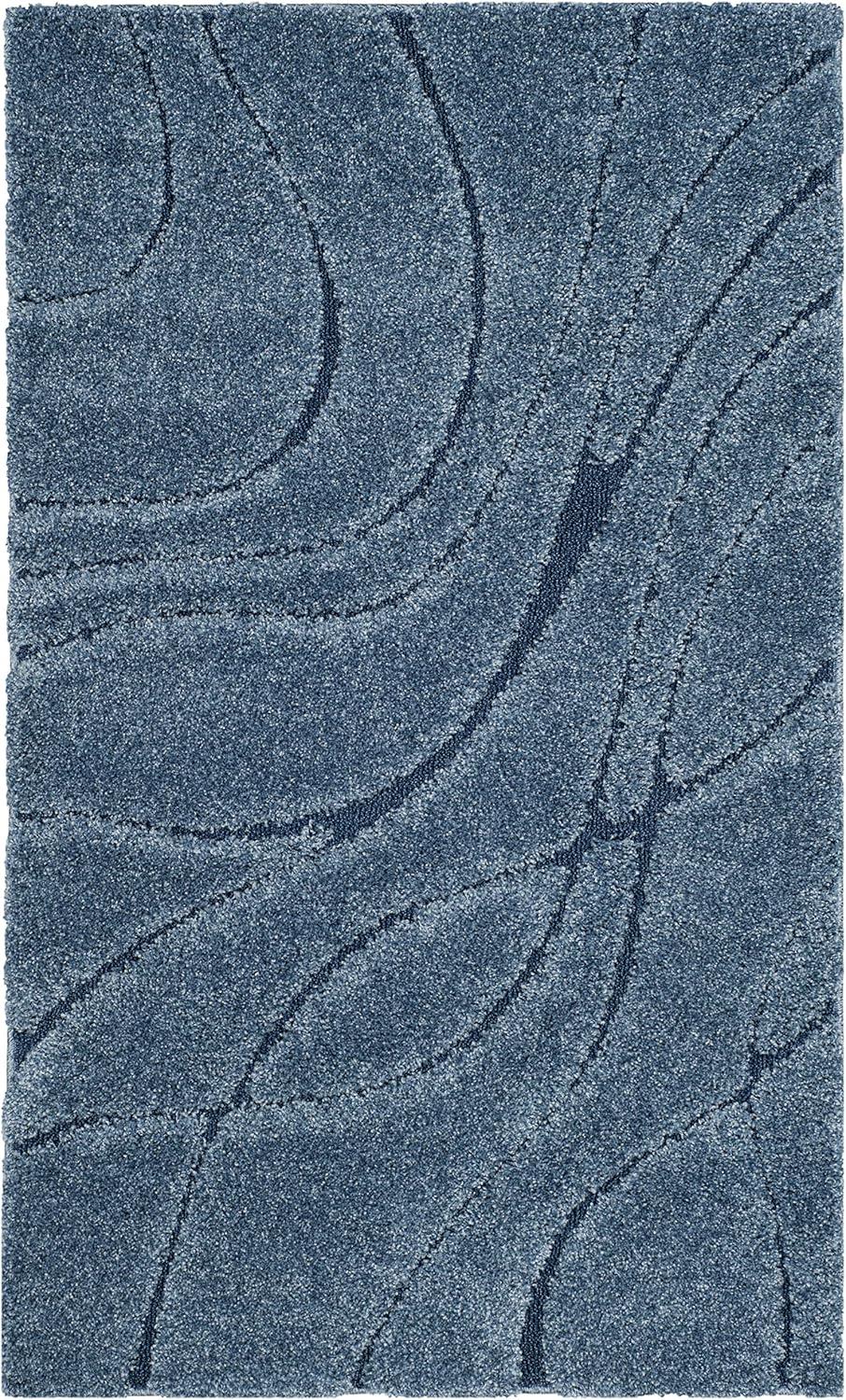 image:imageSAFAVIEH Area Rug 8x10 Florida Shag Collection Large Grey amp Grey NonShedding amp Easy Cleaning Plush Thick Pile Ideal for Living Room Bedroom Dining Space SG471080Light BlueBlue
