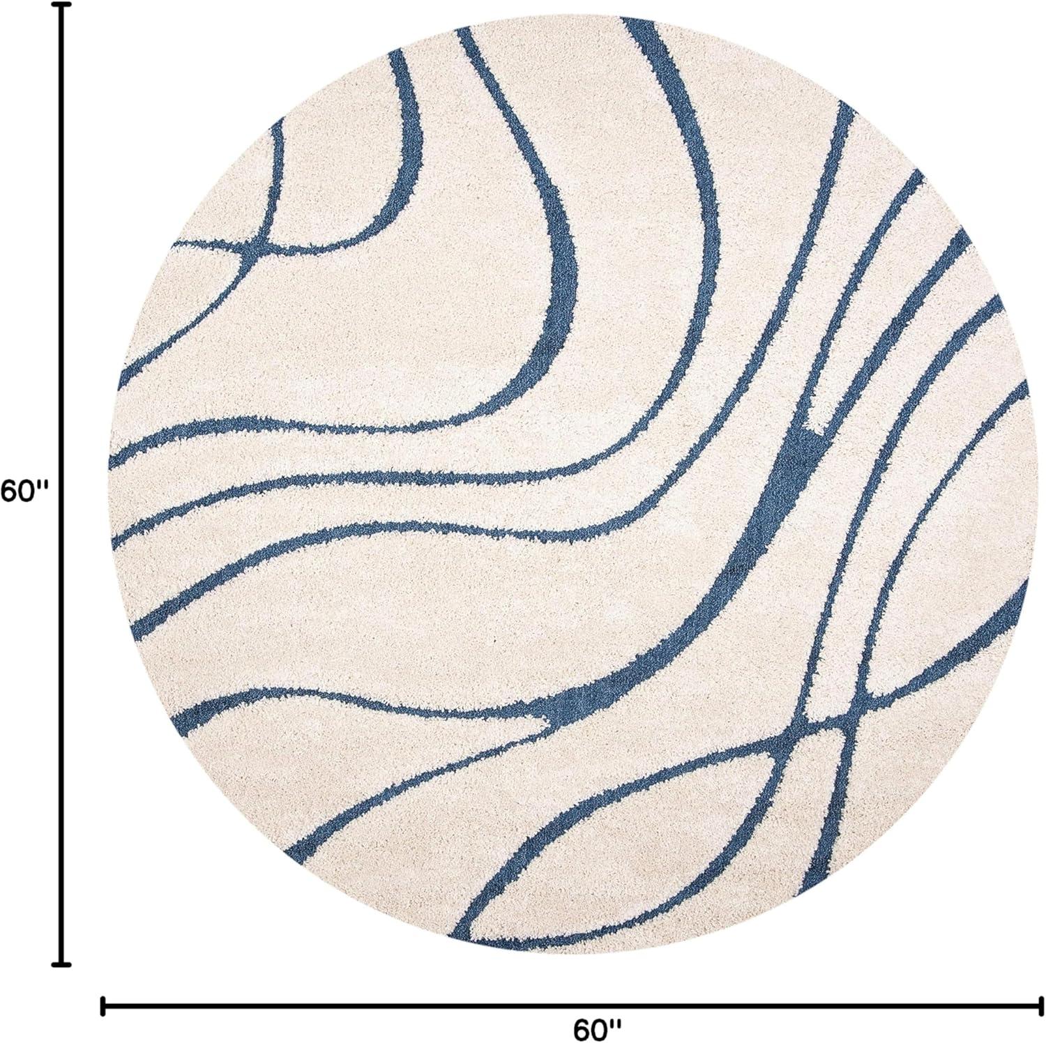 image:imageSAFAVIEH Area Rug 8x10 Florida Shag Collection Large Grey amp Grey NonShedding amp Easy Cleaning Plush Thick Pile Ideal for Living Room Bedroom Dining Space SG471080CreamBlue