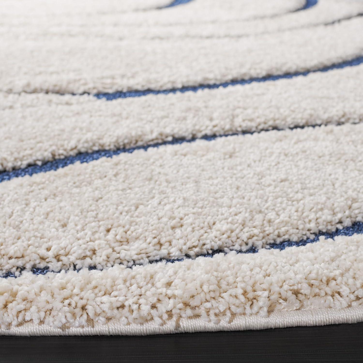 image:imageSAFAVIEH Area Rug 8x10 Florida Shag Collection Large Grey amp Grey NonShedding amp Easy Cleaning Plush Thick Pile Ideal for Living Room Bedroom Dining Space SG471080CreamBlue