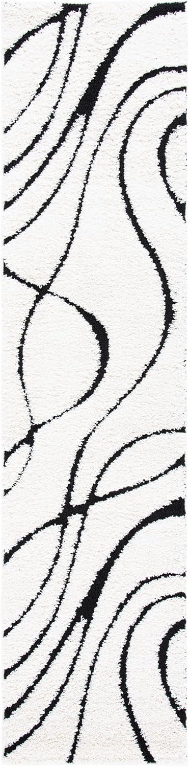 image:imageSAFAVIEH Area Rug 8x10 Florida Shag Collection Large Grey amp Grey NonShedding amp Easy Cleaning Plush Thick Pile Ideal for Living Room Bedroom Dining Space SG471080IvoryBlack