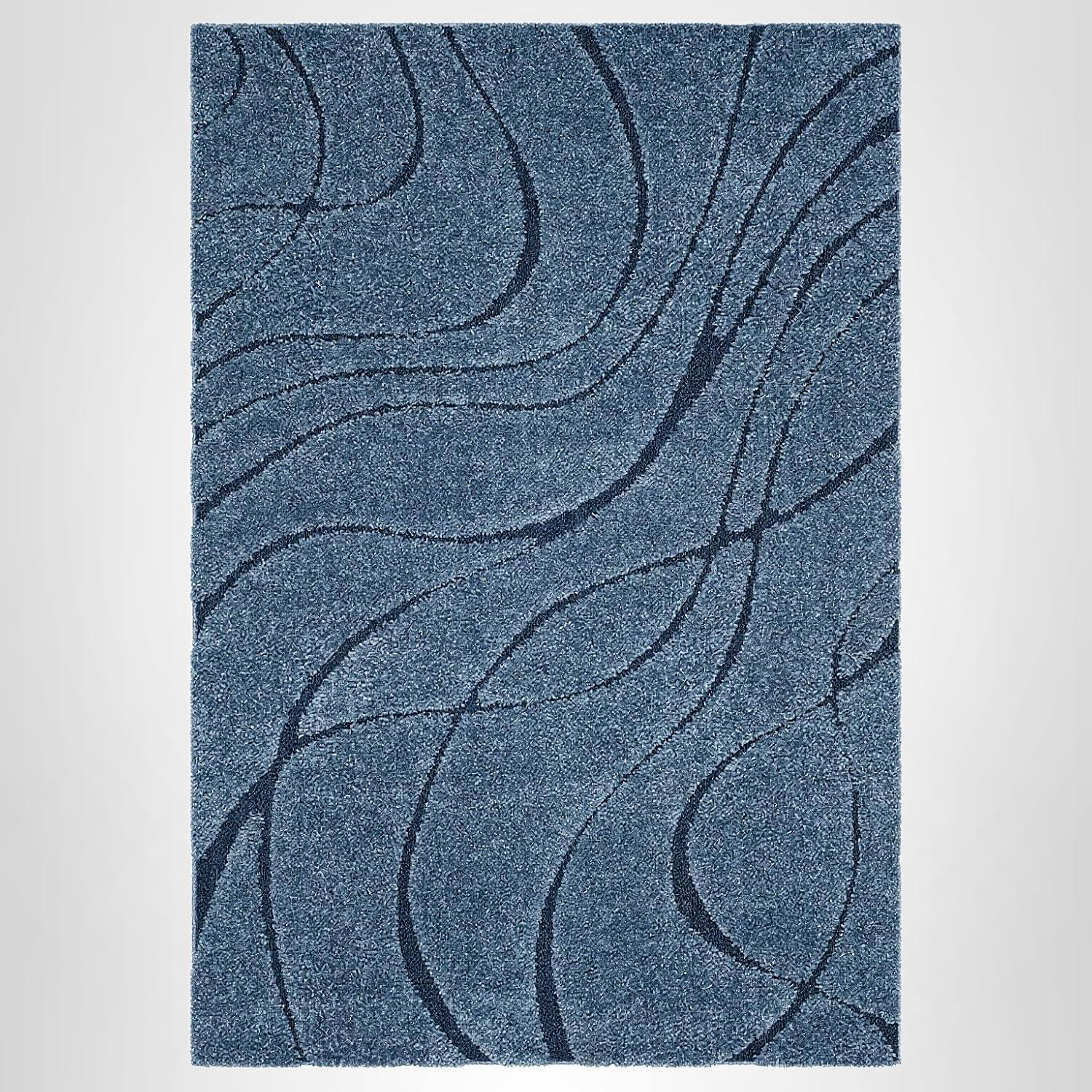 image:imageSAFAVIEH Area Rug 8x10 Florida Shag Collection Large Grey amp Grey NonShedding amp Easy Cleaning Plush Thick Pile Ideal for Living Room Bedroom Dining Space SG471080Light BlueBlue