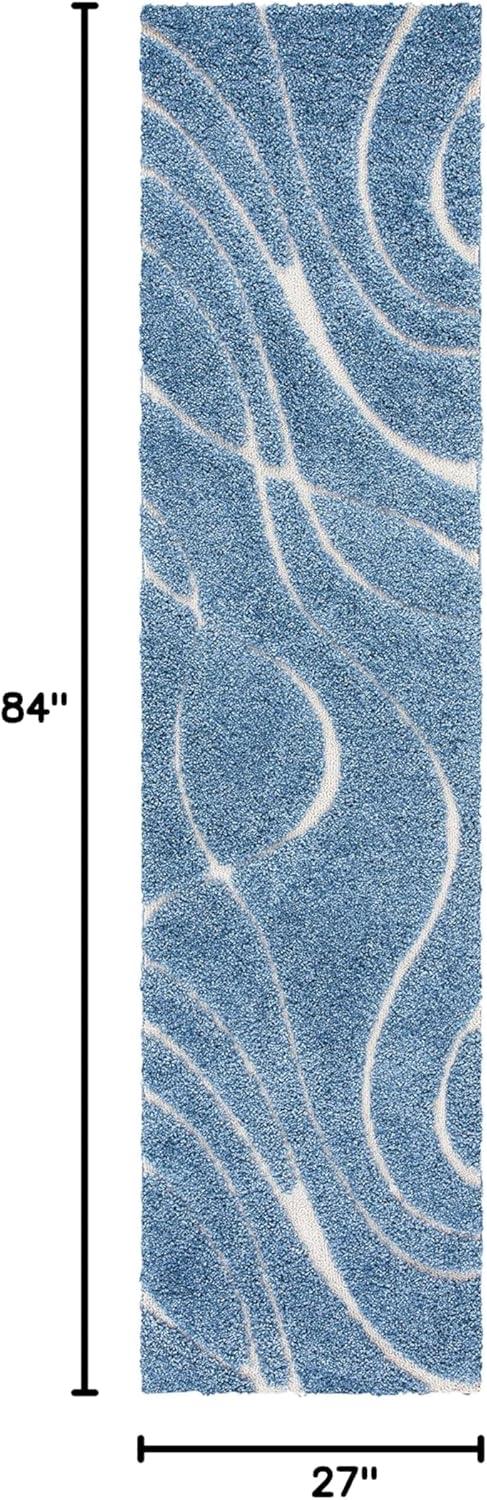 image:imageSAFAVIEH Area Rug 8x10 Florida Shag Collection Large Grey amp Grey NonShedding amp Easy Cleaning Plush Thick Pile Ideal for Living Room Bedroom Dining Space SG471080Light BlueCream