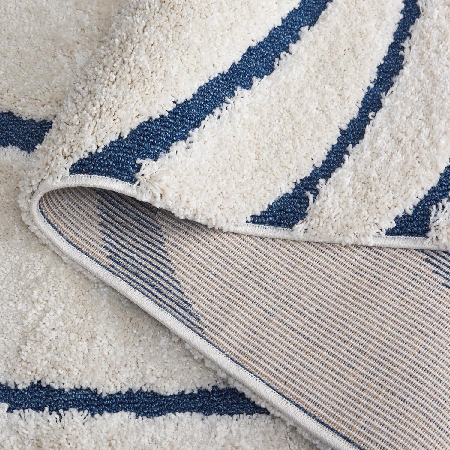 image:imageSAFAVIEH Area Rug 8x10 Florida Shag Collection Large Grey amp Grey NonShedding amp Easy Cleaning Plush Thick Pile Ideal for Living Room Bedroom Dining Space SG471080CreamBlue