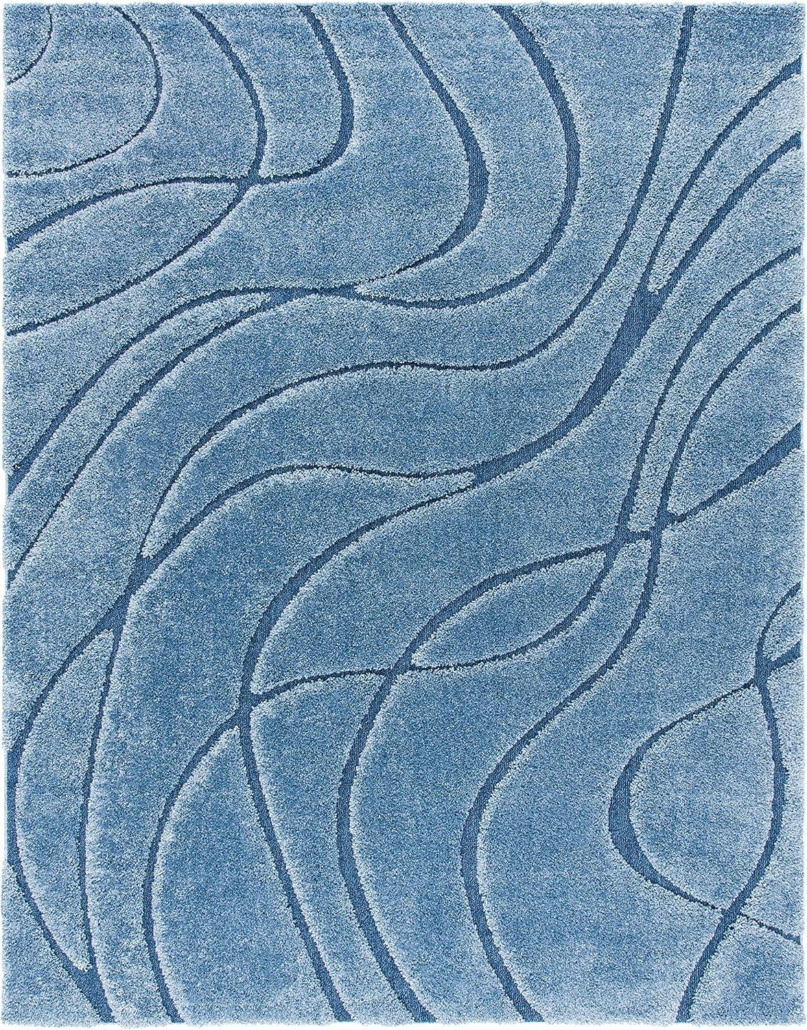 image:imageSAFAVIEH Area Rug 8x10 Florida Shag Collection Large Grey amp Grey NonShedding amp Easy Cleaning Plush Thick Pile Ideal for Living Room Bedroom Dining Space SG471080Light BlueBlue