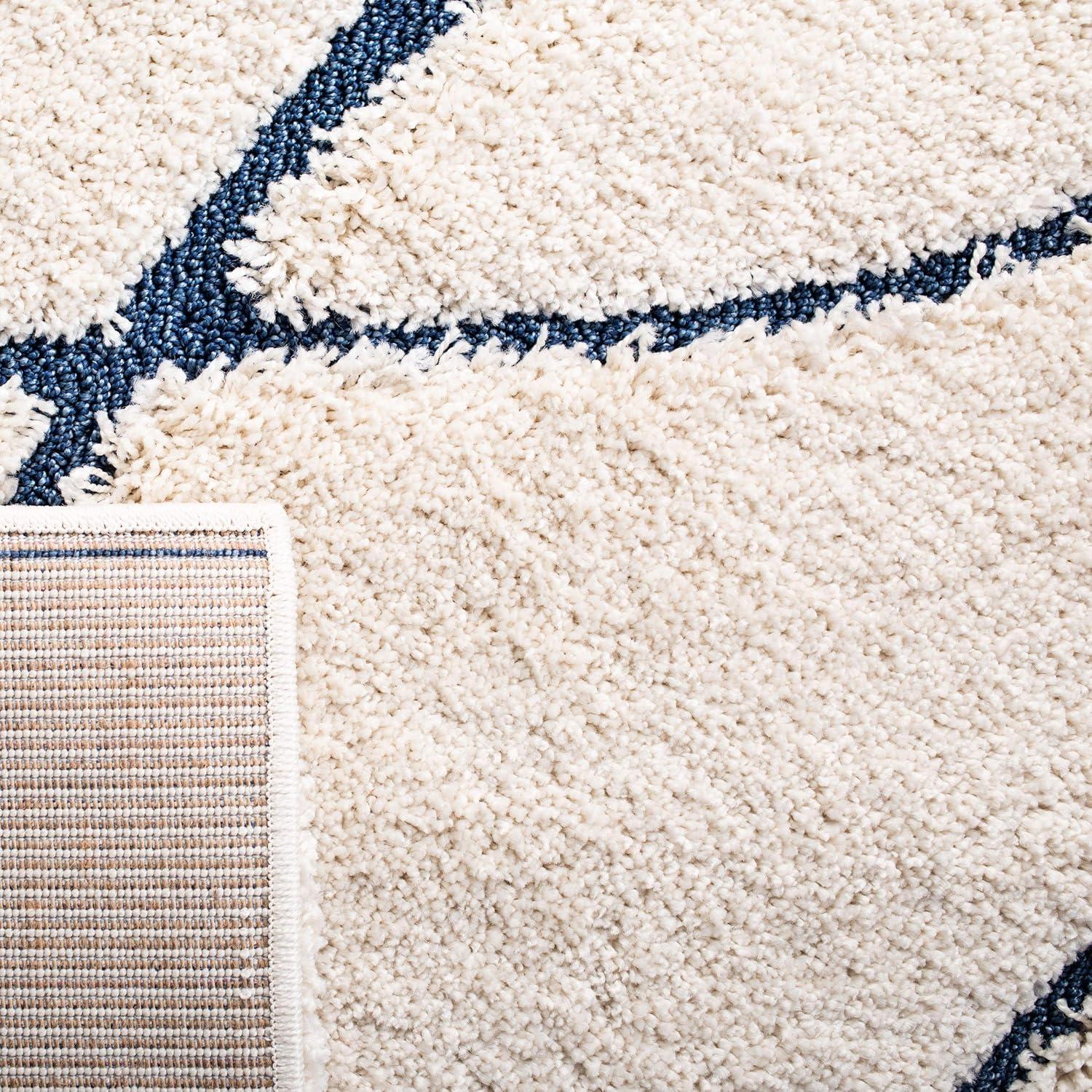 image:imageSAFAVIEH Area Rug 8x10 Florida Shag Collection Large Grey amp Grey NonShedding amp Easy Cleaning Plush Thick Pile Ideal for Living Room Bedroom Dining Space SG471080CreamBlue