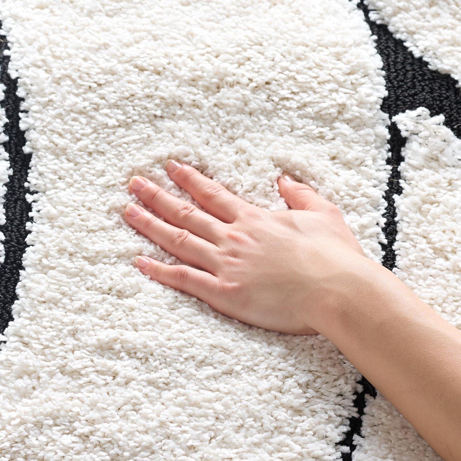image:imageSAFAVIEH Area Rug 8x10 Florida Shag Collection Large Grey amp Grey NonShedding amp Easy Cleaning Plush Thick Pile Ideal for Living Room Bedroom Dining Space SG471080IvoryBlack
