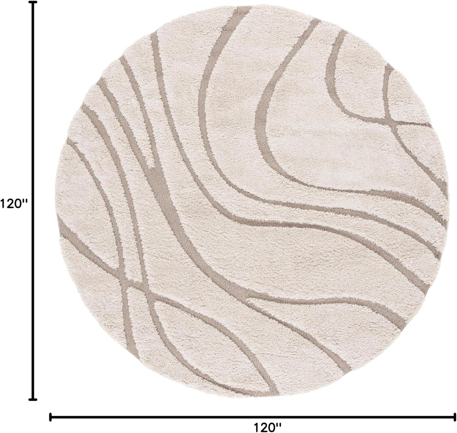 image:imageSAFAVIEH Area Rug 8x10 Florida Shag Collection Large Grey amp Grey NonShedding amp Easy Cleaning Plush Thick Pile Ideal for Living Room Bedroom Dining Space SG471080CreamBeige