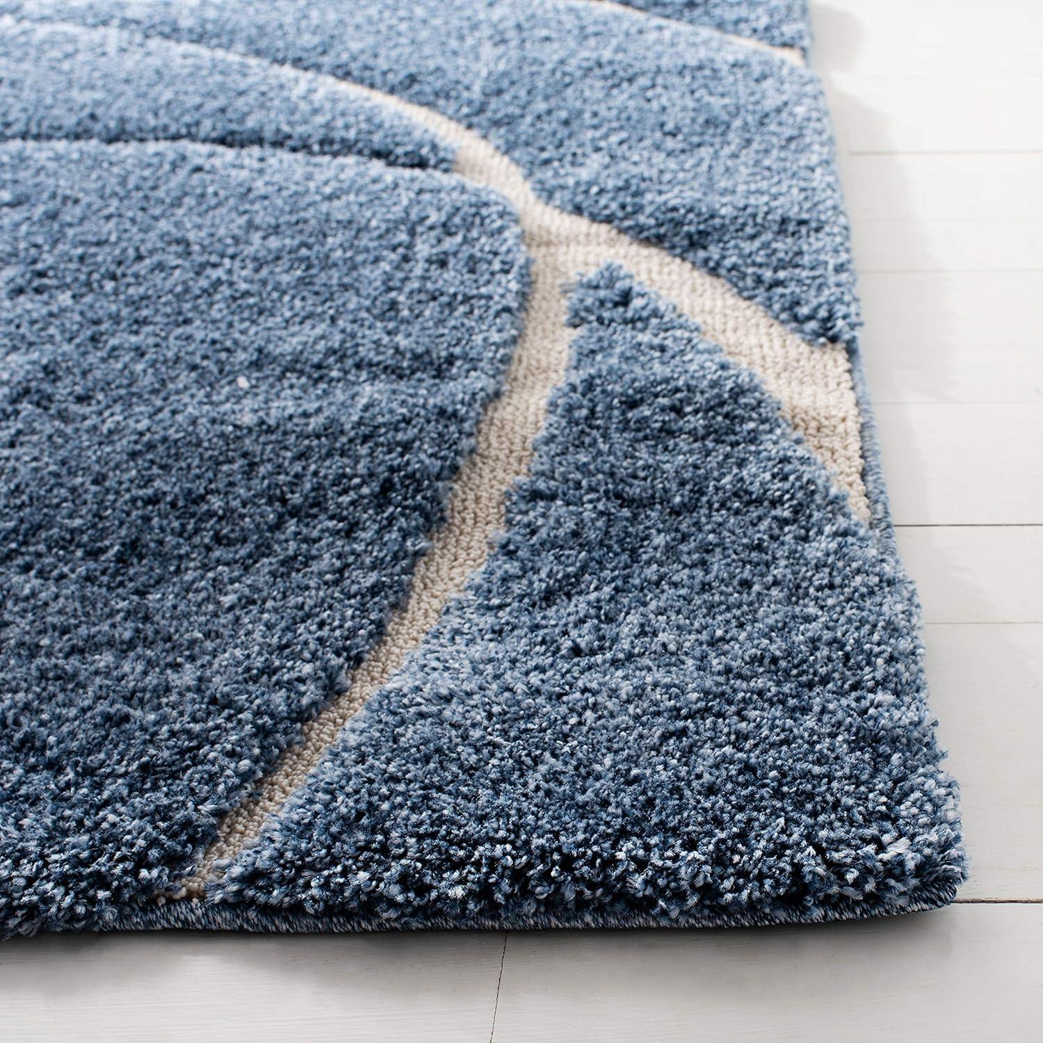 image:imageSAFAVIEH Area Rug 8x10 Florida Shag Collection Large Grey amp Grey NonShedding amp Easy Cleaning Plush Thick Pile Ideal for Living Room Bedroom Dining Space SG471080Light BlueCream