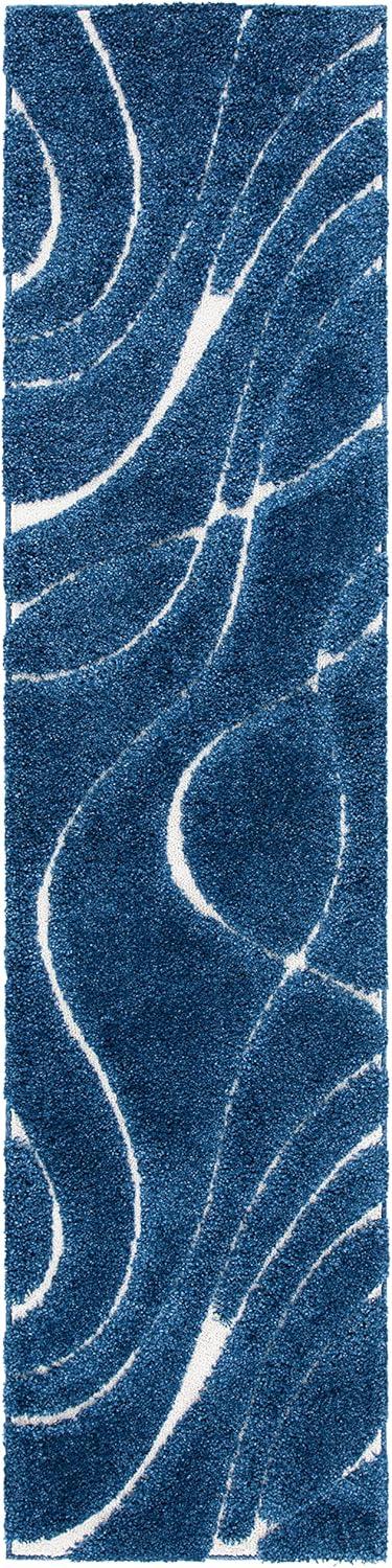 image:imageSAFAVIEH Area Rug 8x10 Florida Shag Collection Large Grey amp Grey NonShedding amp Easy Cleaning Plush Thick Pile Ideal for Living Room Bedroom Dining Space SG471080NavyIvory