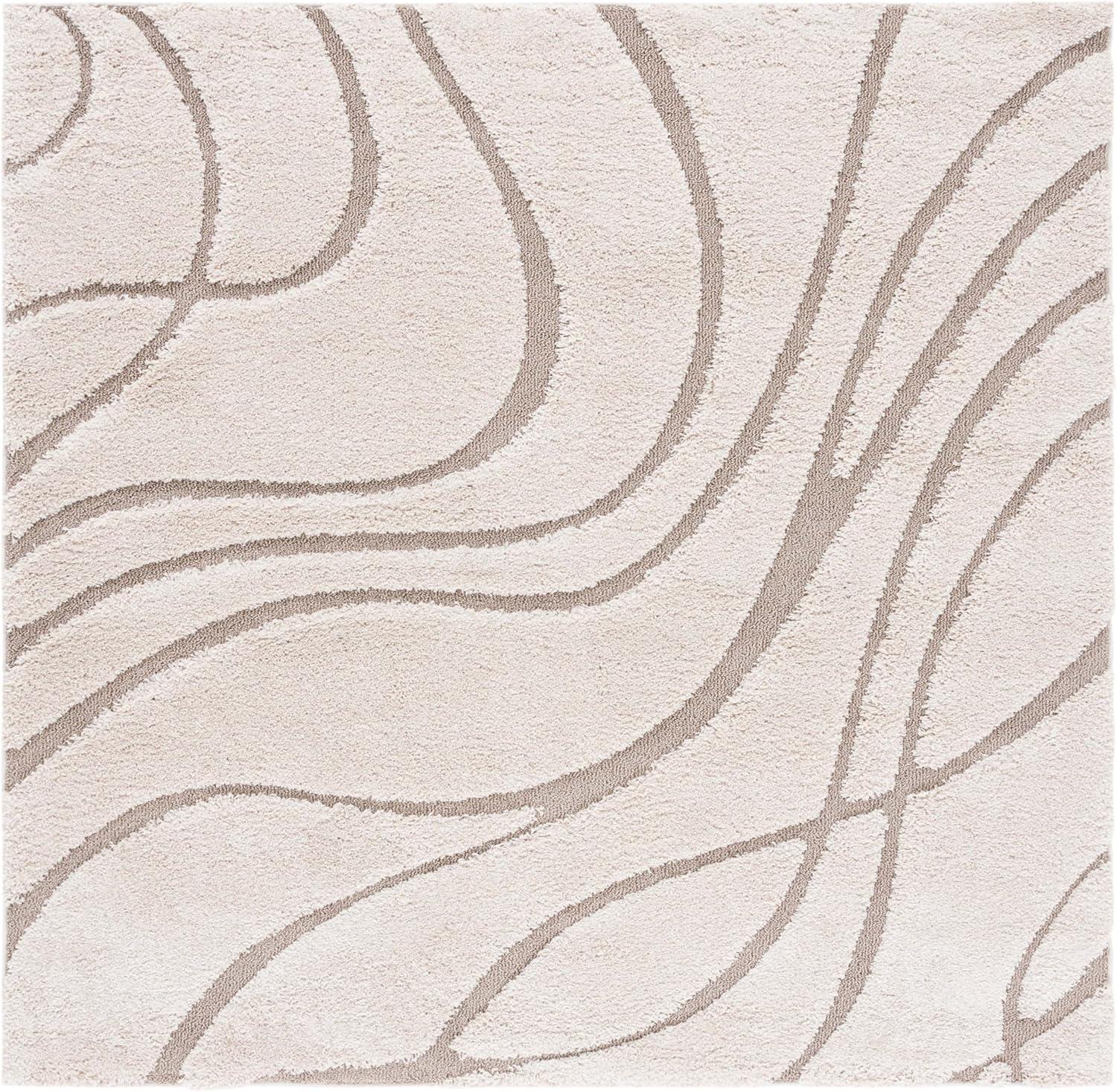 image:imageSAFAVIEH Area Rug 8x10 Florida Shag Collection Large Grey amp Grey NonShedding amp Easy Cleaning Plush Thick Pile Ideal for Living Room Bedroom Dining Space SG471080CreamBeige