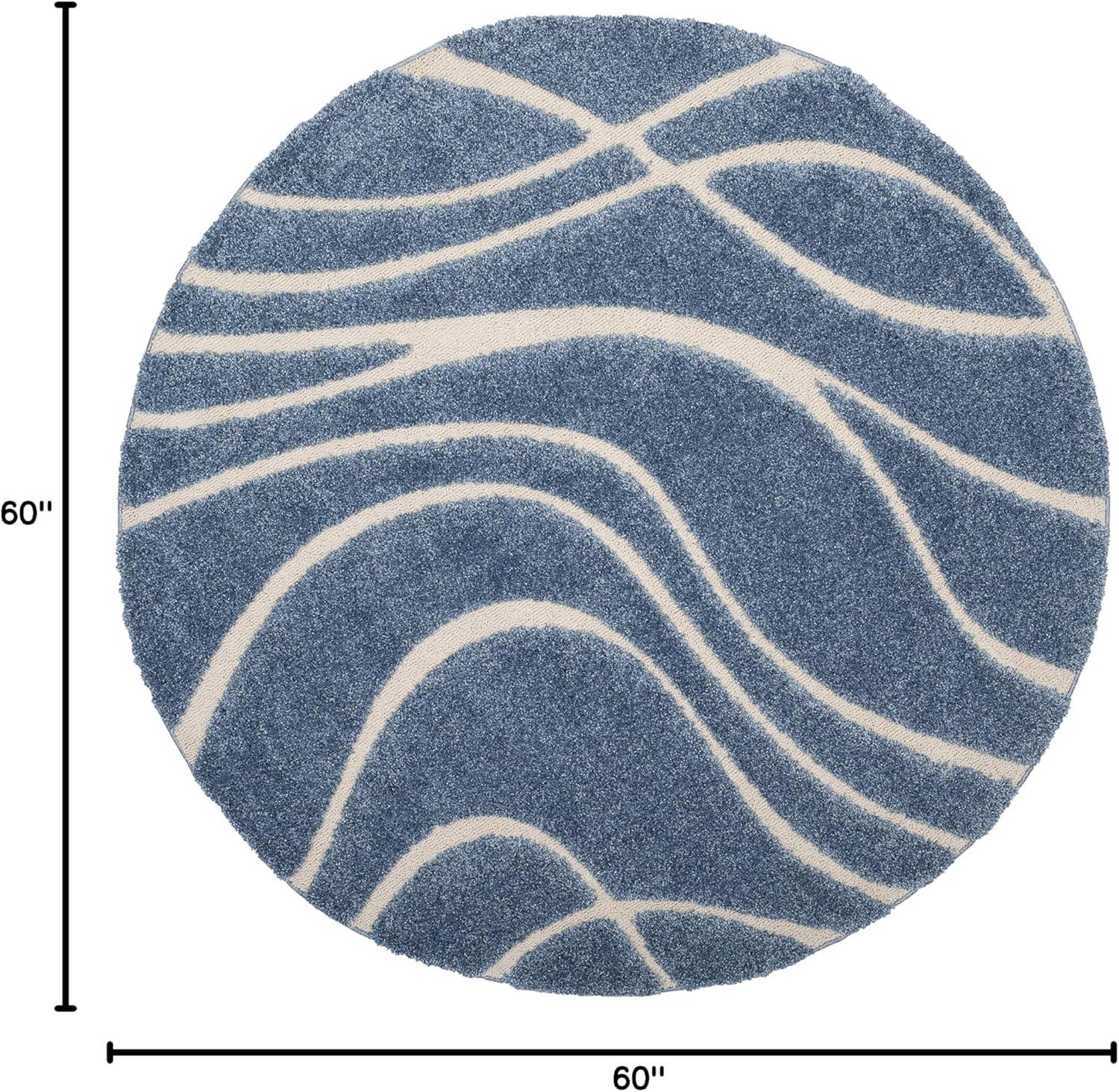 image:imageSAFAVIEH Area Rug 8x10 Florida Shag Collection Large Grey amp Grey NonShedding amp Easy Cleaning Plush Thick Pile Ideal for Living Room Bedroom Dining Space SG471080Light BlueCream
