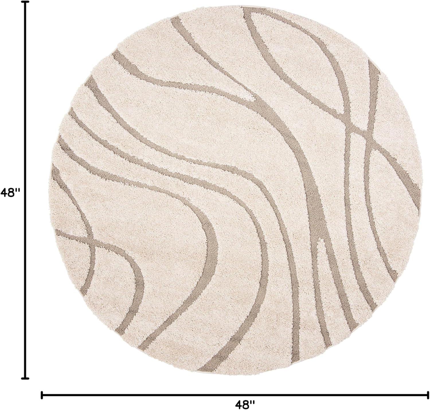 image:imageSAFAVIEH Area Rug 8x10 Florida Shag Collection Large Grey amp Grey NonShedding amp Easy Cleaning Plush Thick Pile Ideal for Living Room Bedroom Dining Space SG471080CreamBeige
