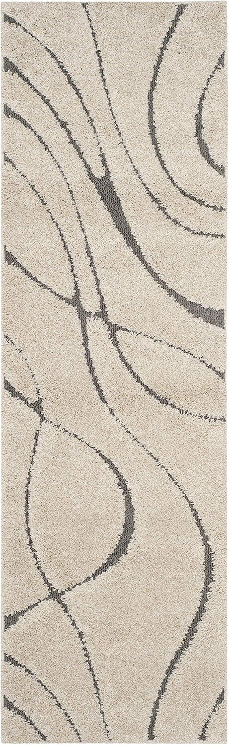 image:imageSAFAVIEH Area Rug 8x10 Florida Shag Collection Large Grey amp Grey NonShedding amp Easy Cleaning Plush Thick Pile Ideal for Living Room Bedroom Dining Space SG471080CreamGrey