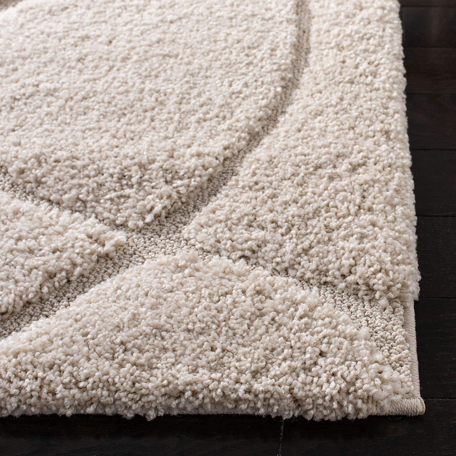 image:imageSAFAVIEH Area Rug 8x10 Florida Shag Collection Large Grey amp Grey NonShedding amp Easy Cleaning Plush Thick Pile Ideal for Living Room Bedroom Dining Space SG471080CreamBeige