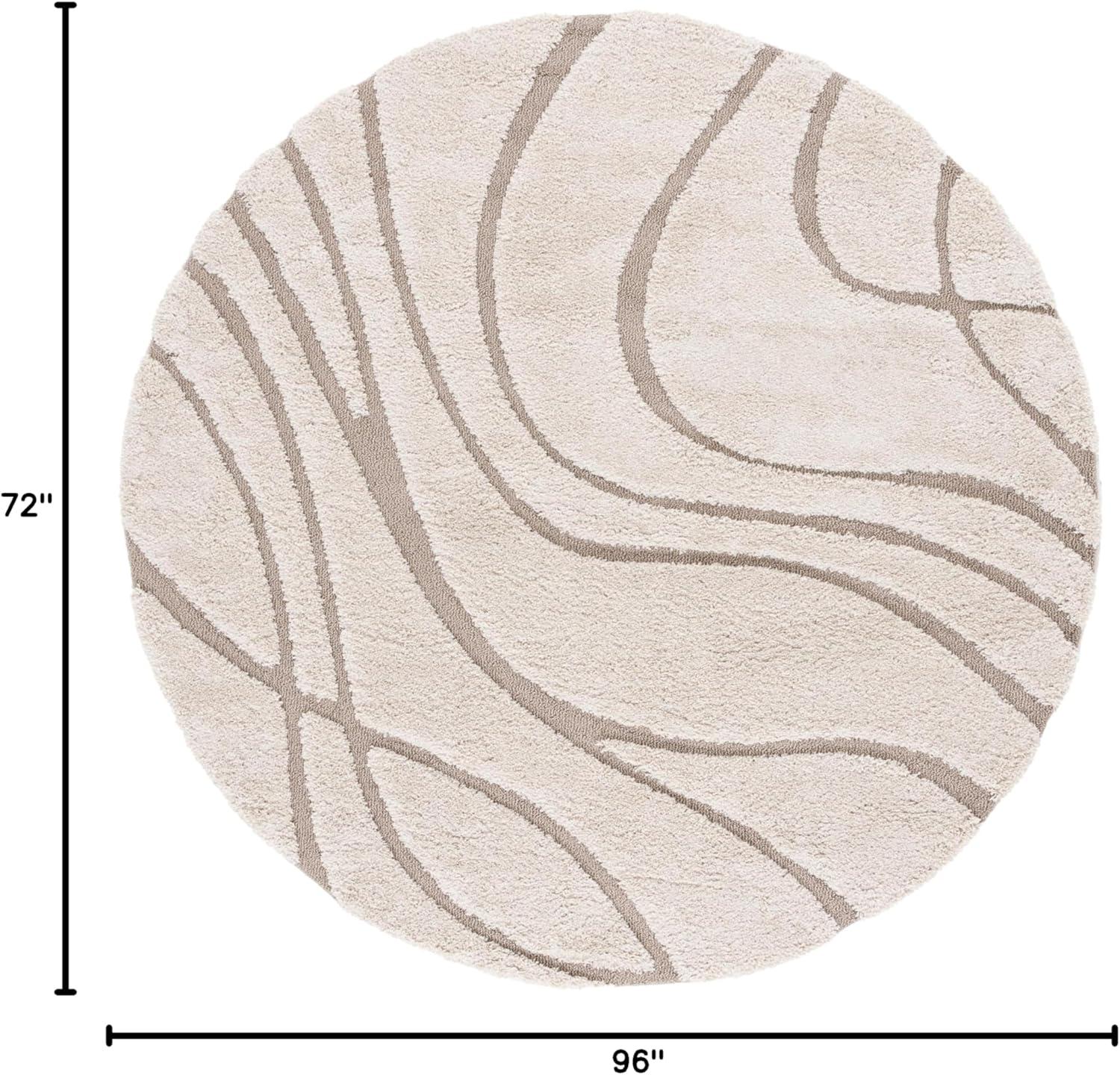 image:imageSAFAVIEH Area Rug 8x10 Florida Shag Collection Large Grey amp Grey NonShedding amp Easy Cleaning Plush Thick Pile Ideal for Living Room Bedroom Dining Space SG471080CreamBeige