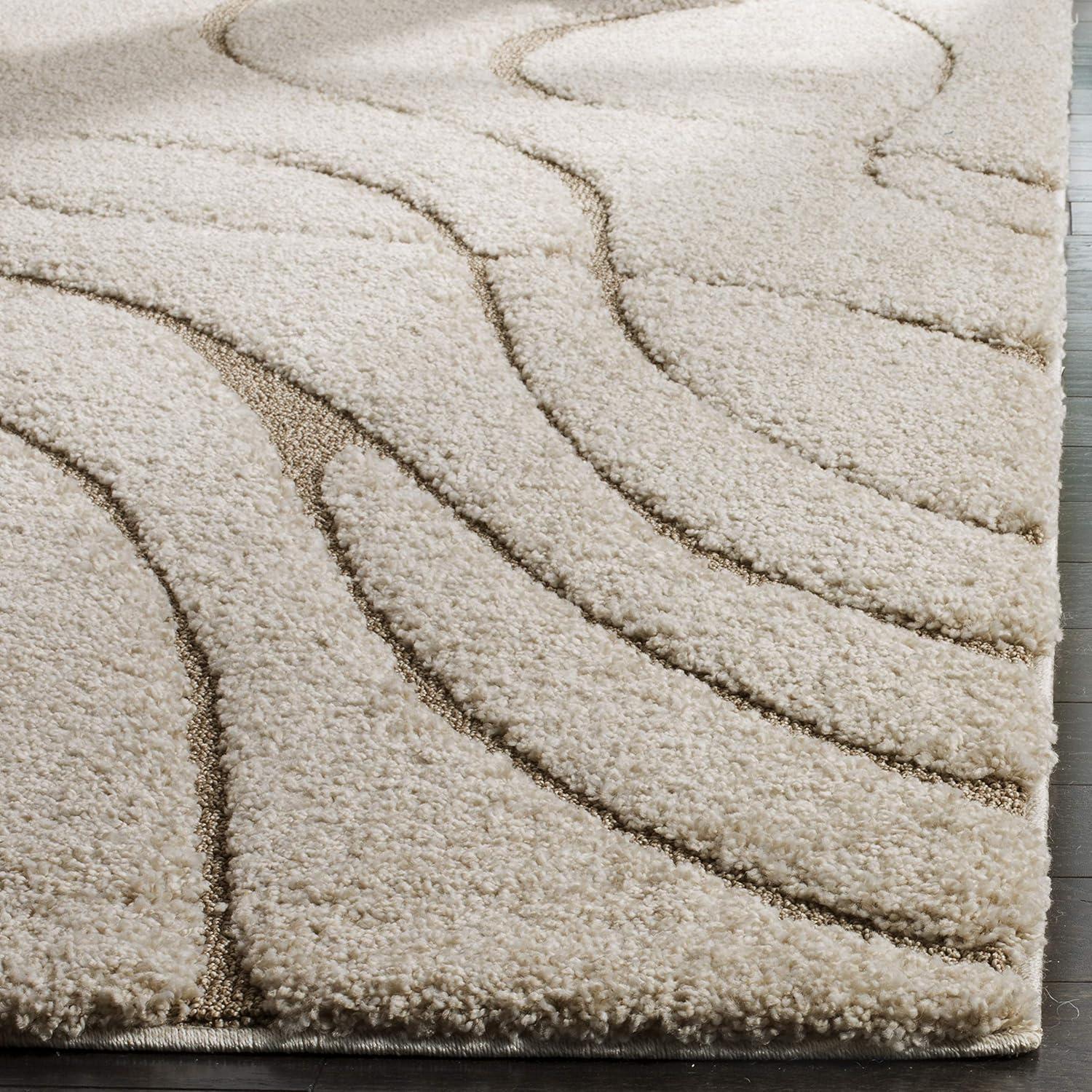 image:imageSAFAVIEH Area Rug 8x10 Florida Shag Collection Large Grey amp Grey NonShedding amp Easy Cleaning Plush Thick Pile Ideal for Living Room Bedroom Dining Space SG471080CreamBeige