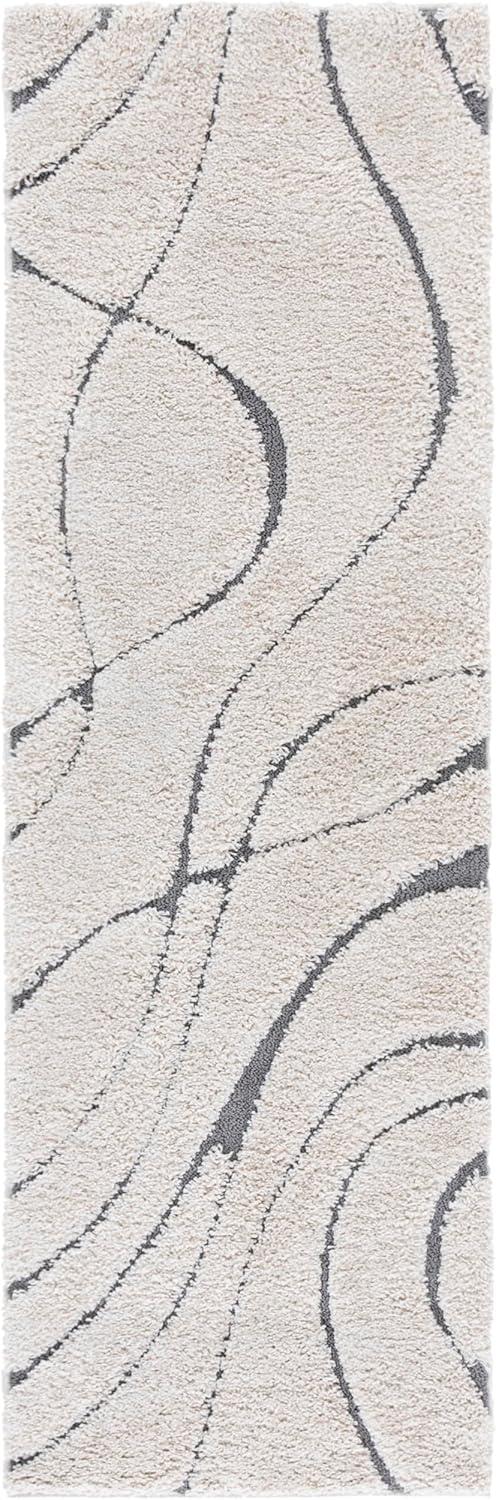 image:imageSAFAVIEH Area Rug 8x10 Florida Shag Collection Large Grey amp Grey NonShedding amp Easy Cleaning Plush Thick Pile Ideal for Living Room Bedroom Dining Space SG471080CreamGrey