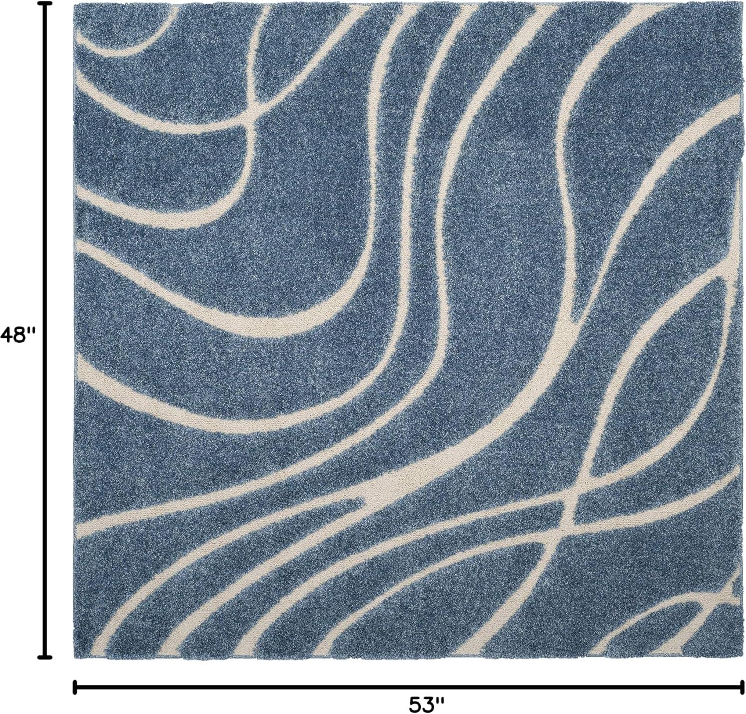 image:imageSAFAVIEH Area Rug 8x10 Florida Shag Collection Large Grey amp Grey NonShedding amp Easy Cleaning Plush Thick Pile Ideal for Living Room Bedroom Dining Space SG471080Light BlueCream