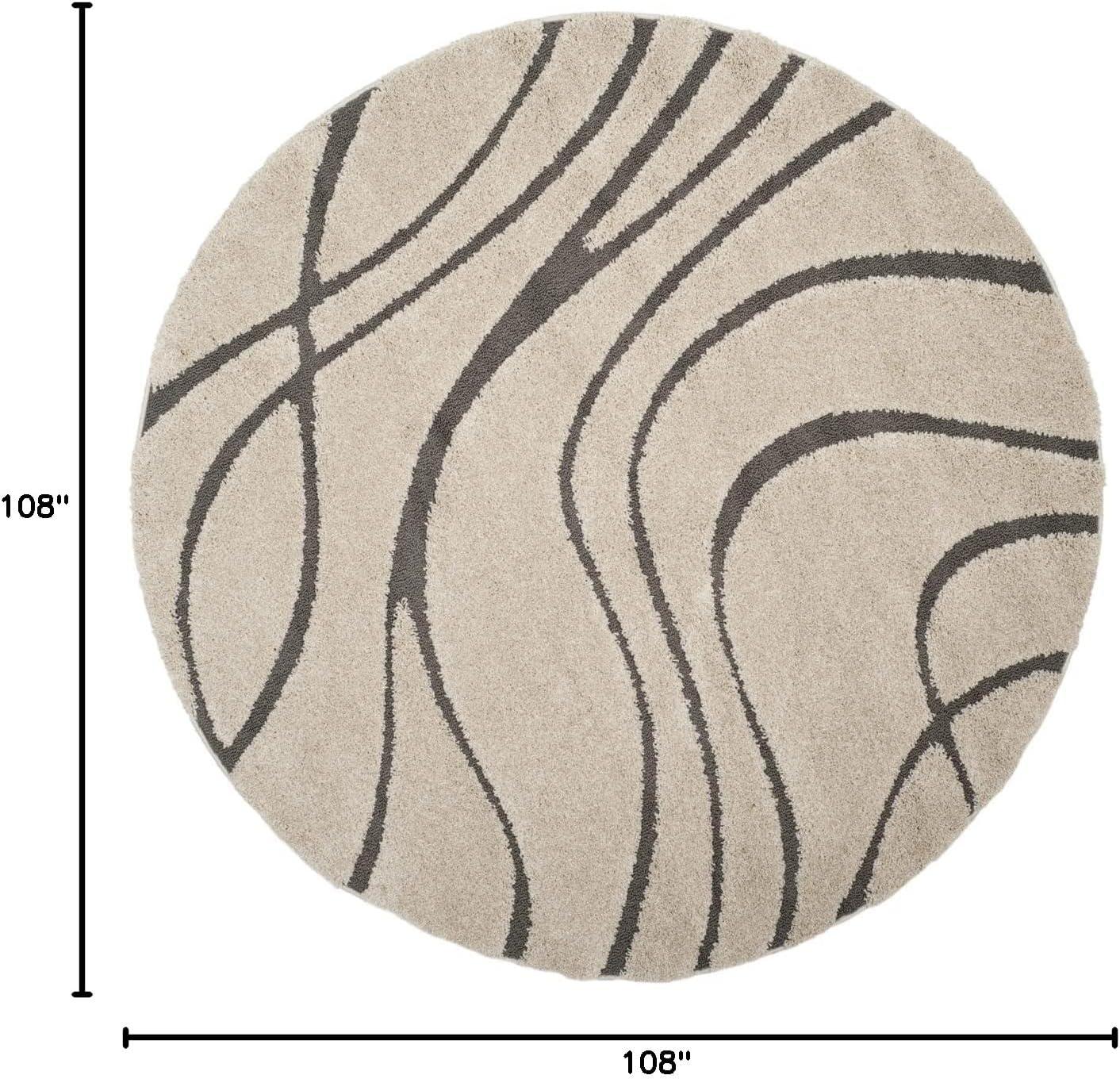 image:imageSAFAVIEH Area Rug 8x10 Florida Shag Collection Large Grey amp Grey NonShedding amp Easy Cleaning Plush Thick Pile Ideal for Living Room Bedroom Dining Space SG471080CreamGrey