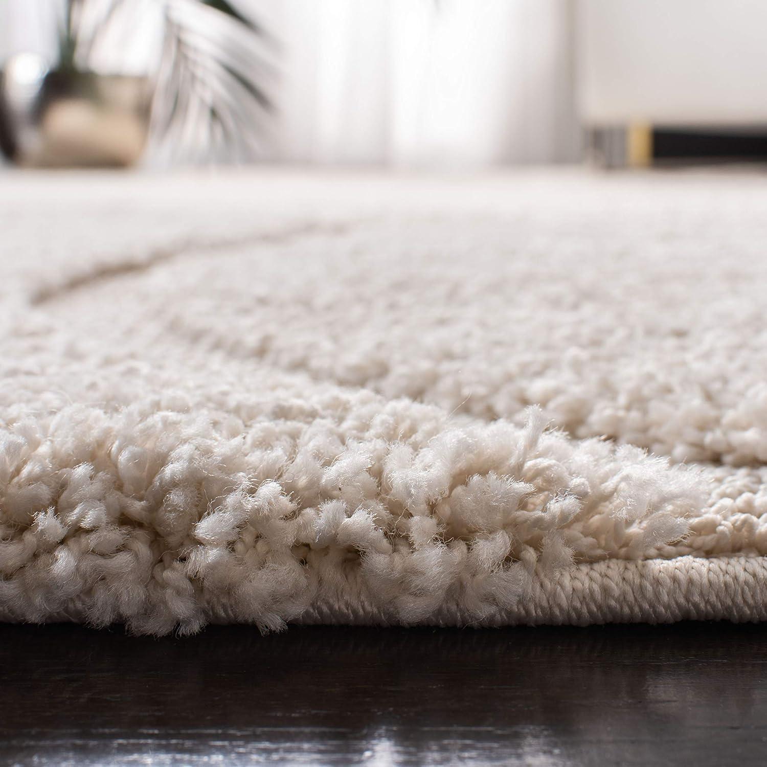 image:imageSAFAVIEH Area Rug 8x10 Florida Shag Collection Large Grey amp Grey NonShedding amp Easy Cleaning Plush Thick Pile Ideal for Living Room Bedroom Dining Space SG471080CreamBeige