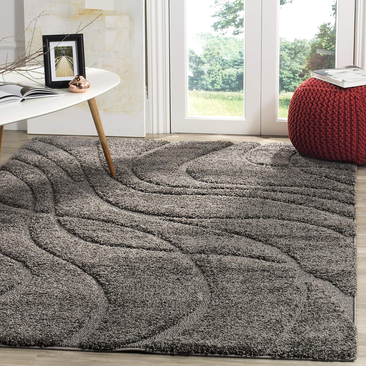 image:imageSAFAVIEH Area Rug 8x10 Florida Shag Collection Large Grey amp Grey NonShedding amp Easy Cleaning Plush Thick Pile Ideal for Living Room Bedroom Dining Space SG471080Grey