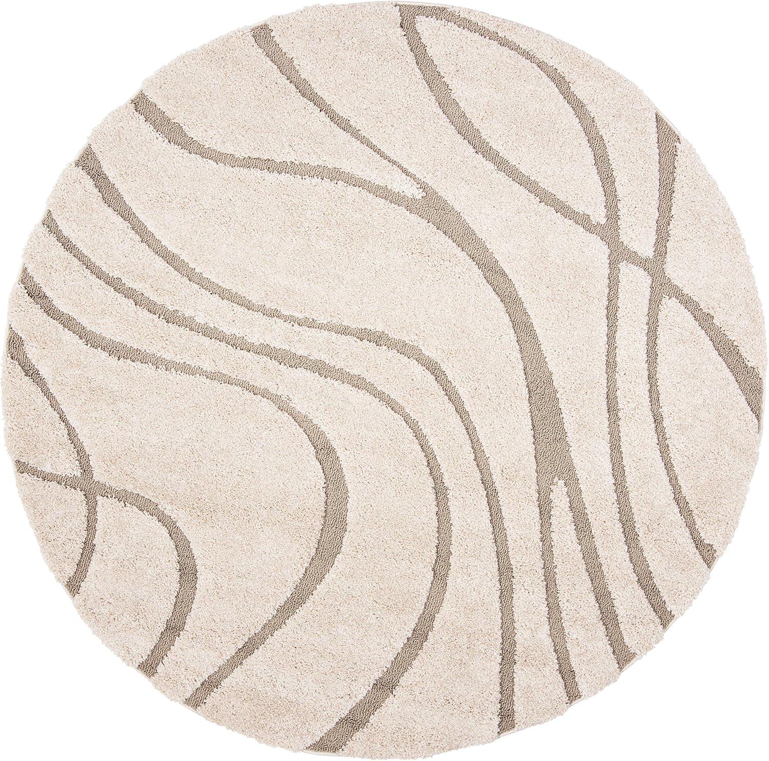image:imageSAFAVIEH Area Rug 8x10 Florida Shag Collection Large Grey amp Grey NonShedding amp Easy Cleaning Plush Thick Pile Ideal for Living Room Bedroom Dining Space SG471080CreamBeige