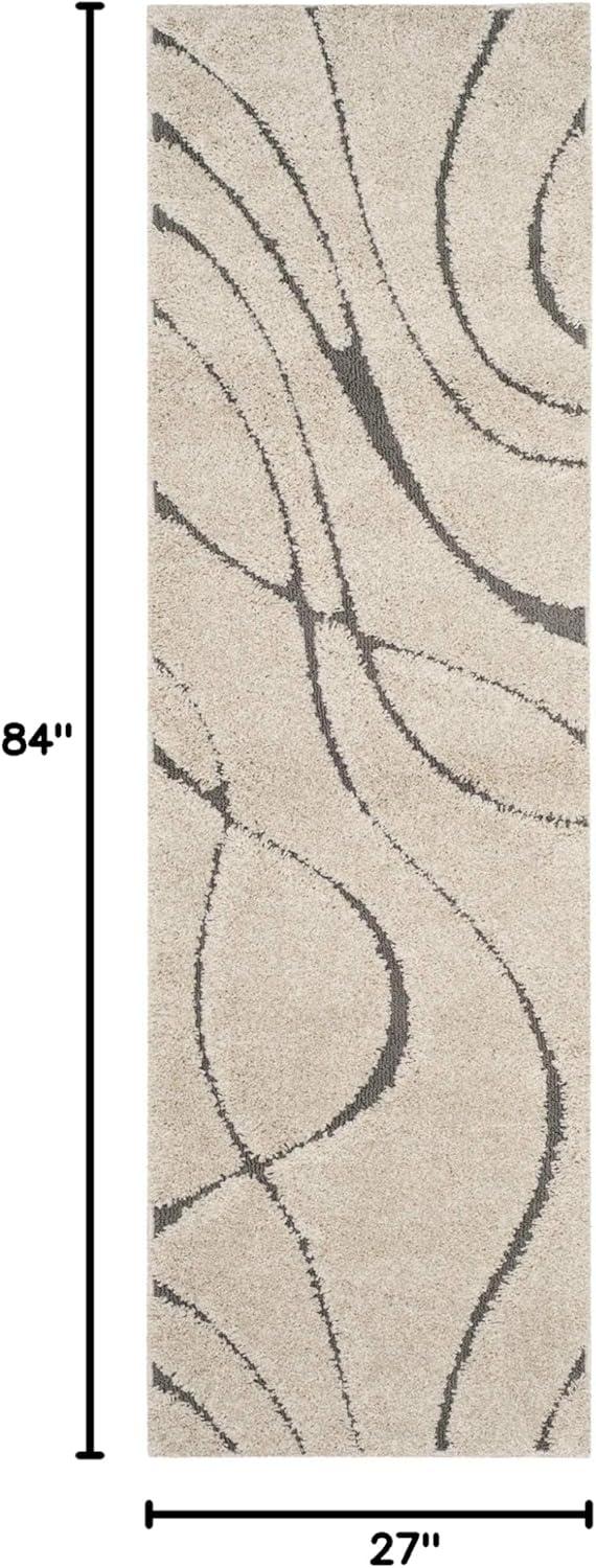 image:imageSAFAVIEH Area Rug 8x10 Florida Shag Collection Large Grey amp Grey NonShedding amp Easy Cleaning Plush Thick Pile Ideal for Living Room Bedroom Dining Space SG471080CreamGrey
