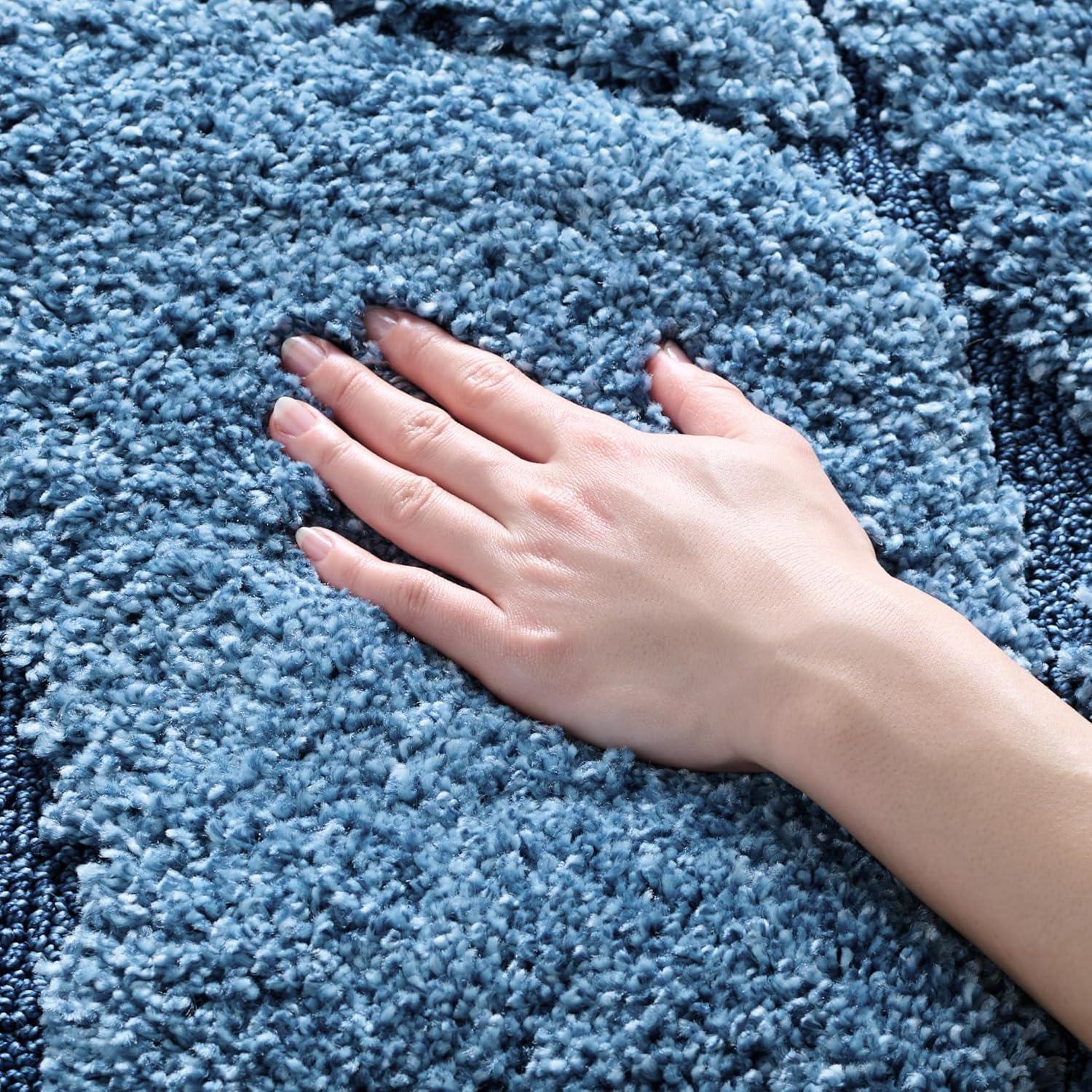 image:imageSAFAVIEH Area Rug 8x10 Florida Shag Collection Large Grey amp Grey NonShedding amp Easy Cleaning Plush Thick Pile Ideal for Living Room Bedroom Dining Space SG471080Light BlueBlue