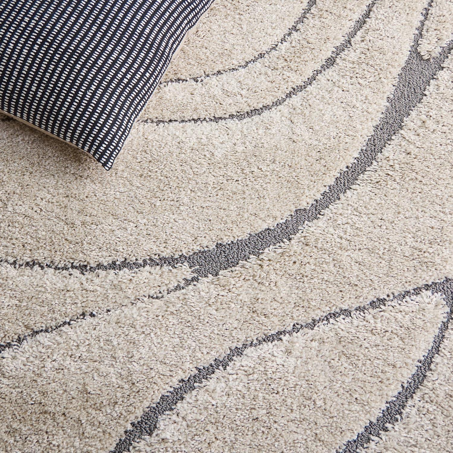 image:imageSAFAVIEH Area Rug 8x10 Florida Shag Collection Large Grey amp Grey NonShedding amp Easy Cleaning Plush Thick Pile Ideal for Living Room Bedroom Dining Space SG471080CreamGrey