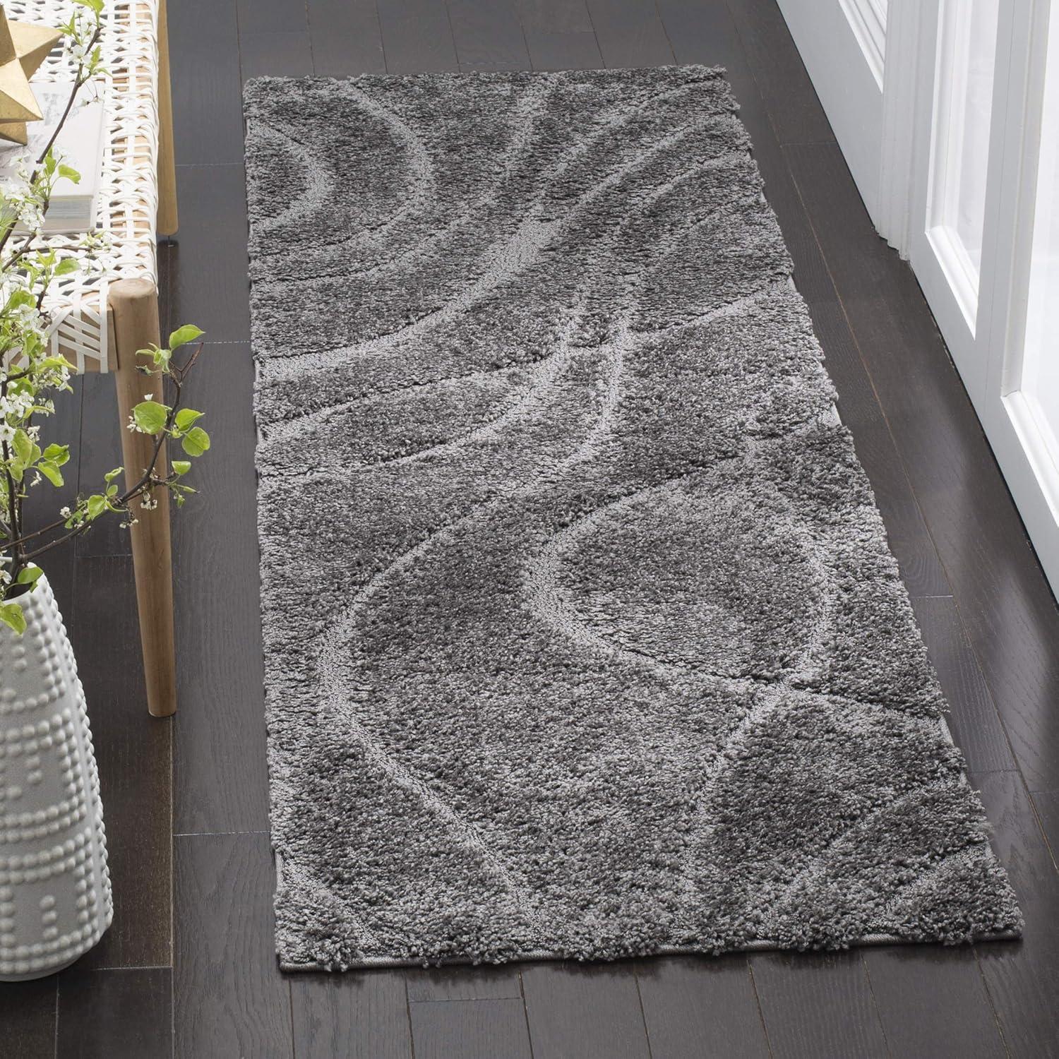 image:imageSAFAVIEH Area Rug 8x10 Florida Shag Collection Large Grey amp Grey NonShedding amp Easy Cleaning Plush Thick Pile Ideal for Living Room Bedroom Dining Space SG471080Grey
