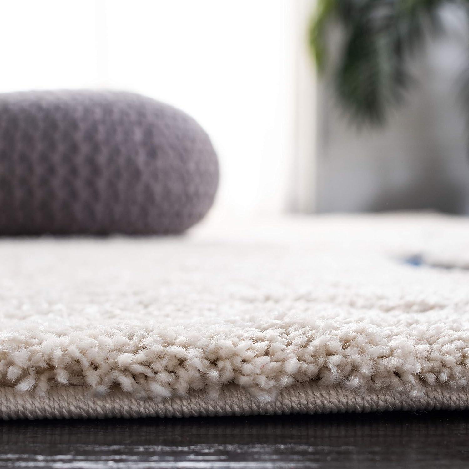 image:imageSAFAVIEH Area Rug 8x10 Florida Shag Collection Large Grey amp Grey NonShedding amp Easy Cleaning Plush Thick Pile Ideal for Living Room Bedroom Dining Space SG471080CreamBlue