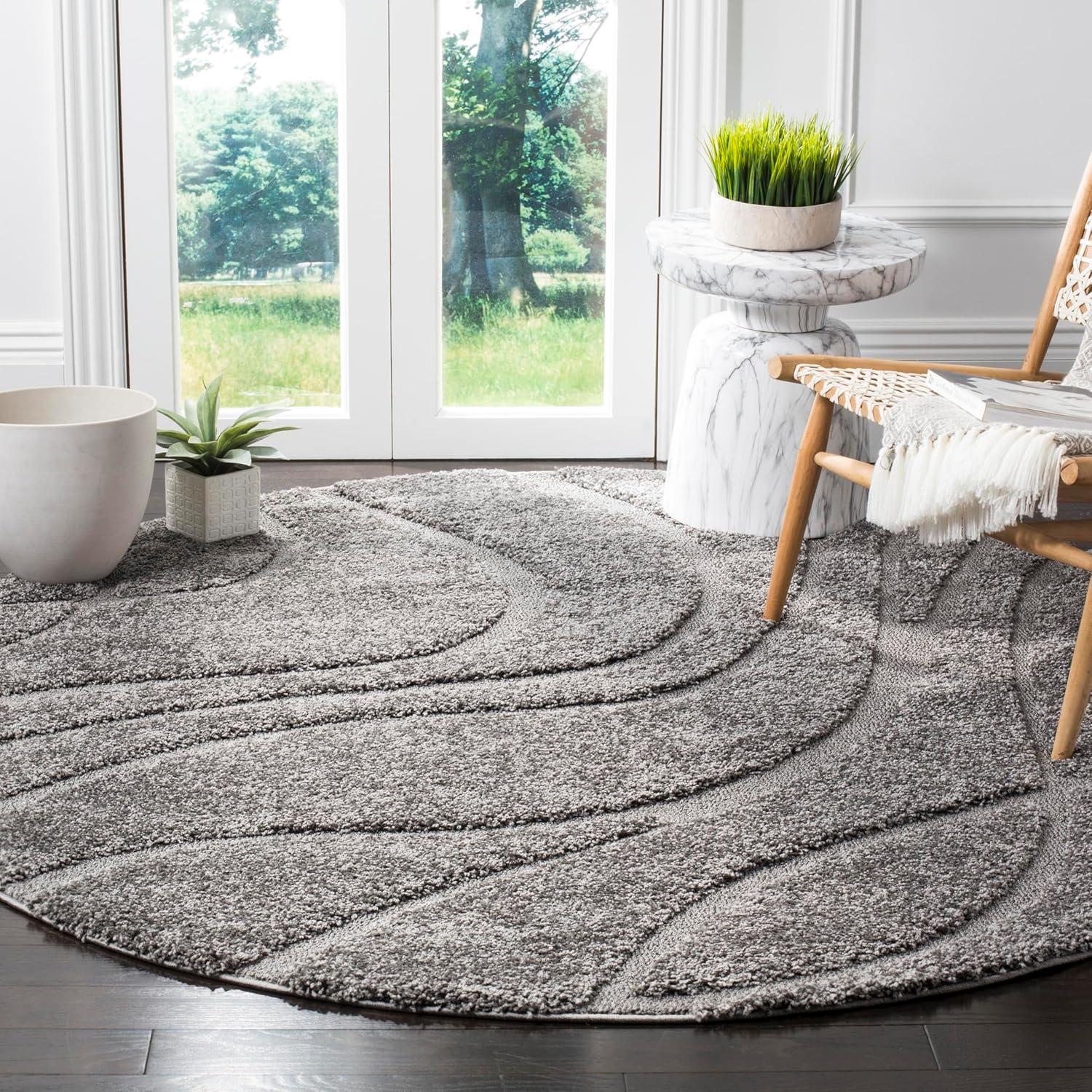 image:imageSAFAVIEH Area Rug 8x10 Florida Shag Collection Large Grey amp Grey NonShedding amp Easy Cleaning Plush Thick Pile Ideal for Living Room Bedroom Dining Space SG471080Grey