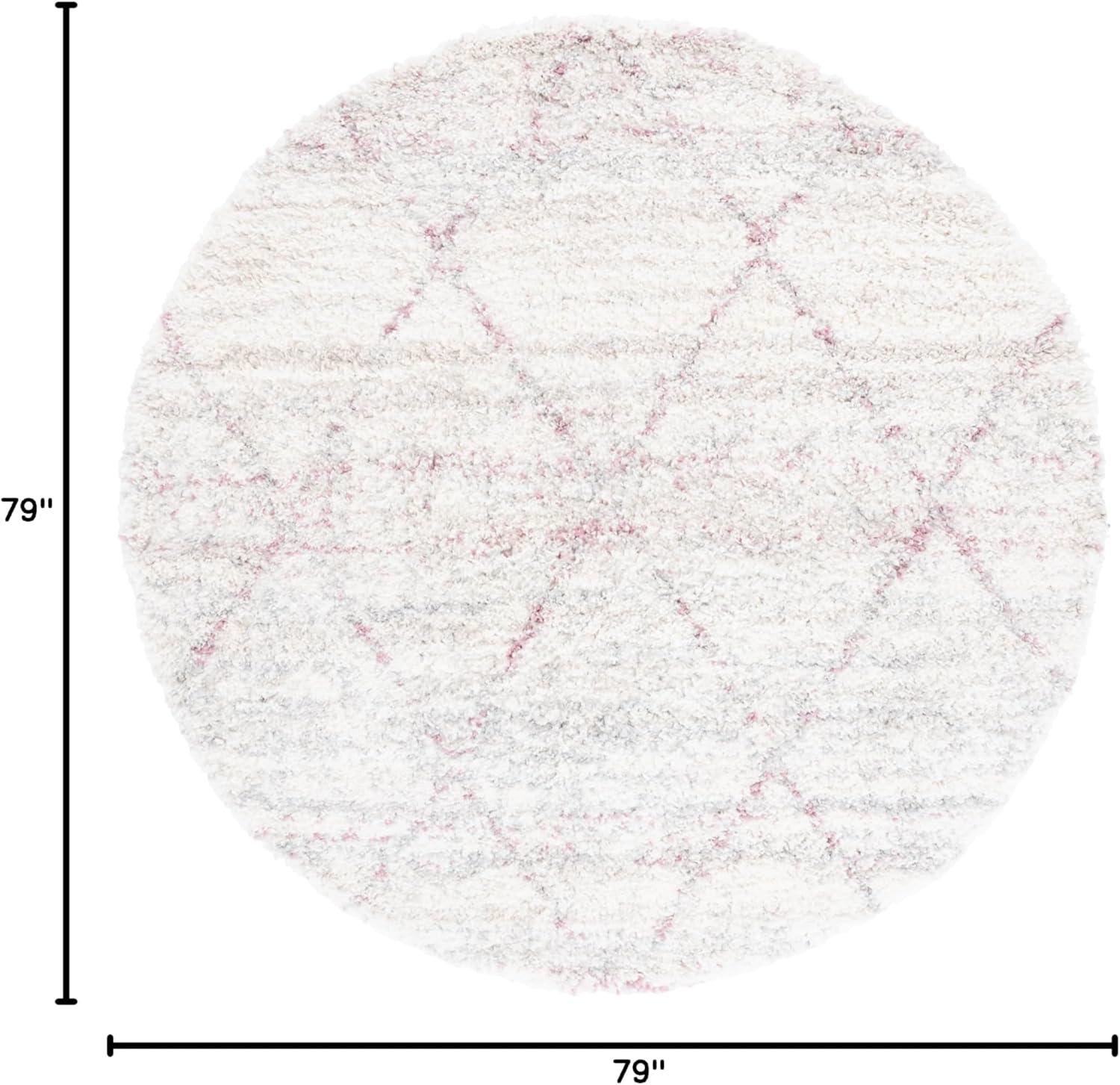 image:imageSAFAVIEH Area Rug 8x10 Fontana Shag Collection Large Grey amp Ivory Modern Design NonShedding amp Easy Cleaning Ultra Plush Thick Pile Ideal for Living Room Bedroom Dining Space FNT886FPinkIvory