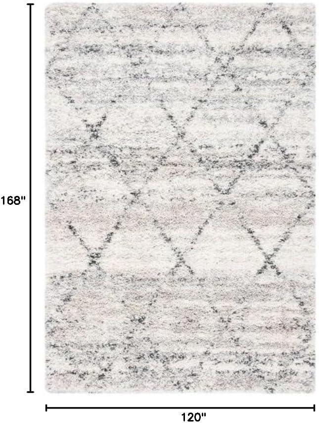 image:imageSAFAVIEH Area Rug 8x10 Fontana Shag Collection Large Grey amp Ivory Modern Design NonShedding amp Easy Cleaning Ultra Plush Thick Pile Ideal for Living Room Bedroom Dining Space FNT886FGreyIvory