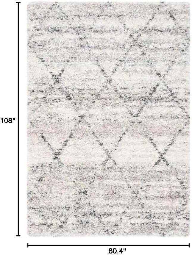 image:imageSAFAVIEH Area Rug 8x10 Fontana Shag Collection Large Grey amp Ivory Modern Design NonShedding amp Easy Cleaning Ultra Plush Thick Pile Ideal for Living Room Bedroom Dining Space FNT886FGreyIvory