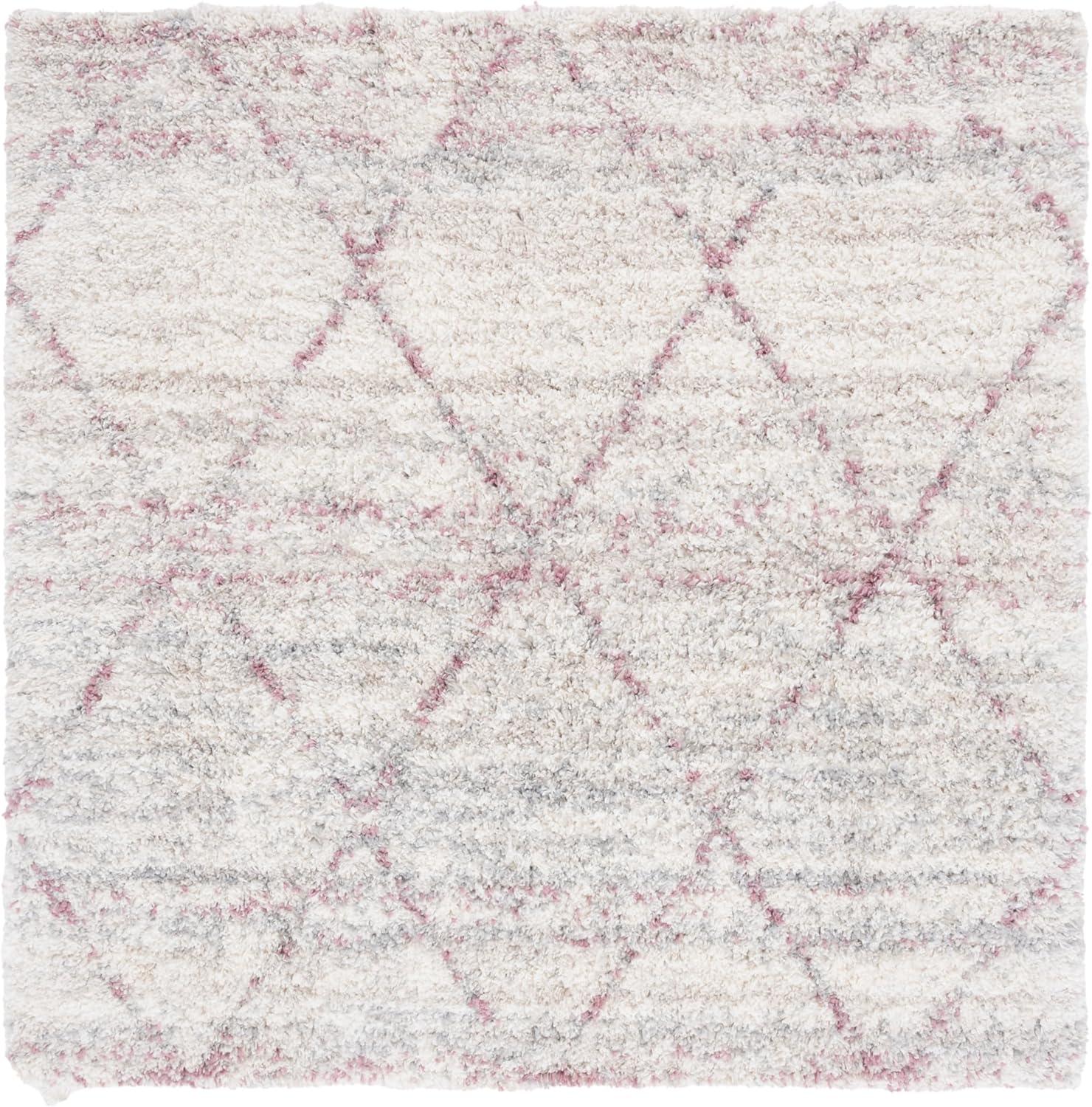 image:imageSAFAVIEH Area Rug 8x10 Fontana Shag Collection Large Grey amp Ivory Modern Design NonShedding amp Easy Cleaning Ultra Plush Thick Pile Ideal for Living Room Bedroom Dining Space FNT886FPinkIvory