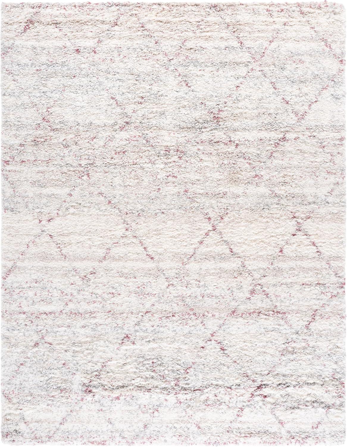 image:imageSAFAVIEH Area Rug 8x10 Fontana Shag Collection Large Grey amp Ivory Modern Design NonShedding amp Easy Cleaning Ultra Plush Thick Pile Ideal for Living Room Bedroom Dining Space FNT886FPinkIvory