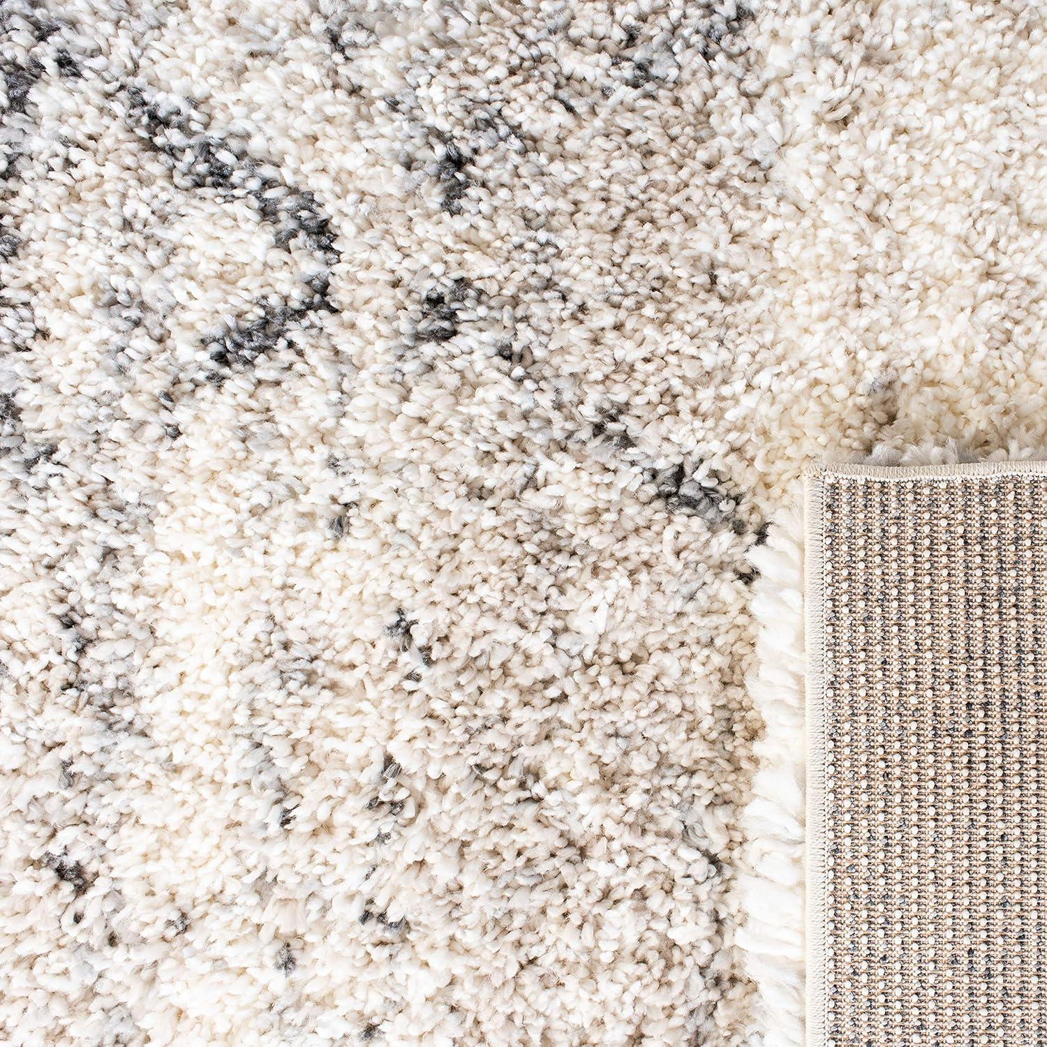 image:imageSAFAVIEH Area Rug 8x10 Fontana Shag Collection Large Grey amp Ivory Modern Design NonShedding amp Easy Cleaning Ultra Plush Thick Pile Ideal for Living Room Bedroom Dining Space FNT886FGreyIvory