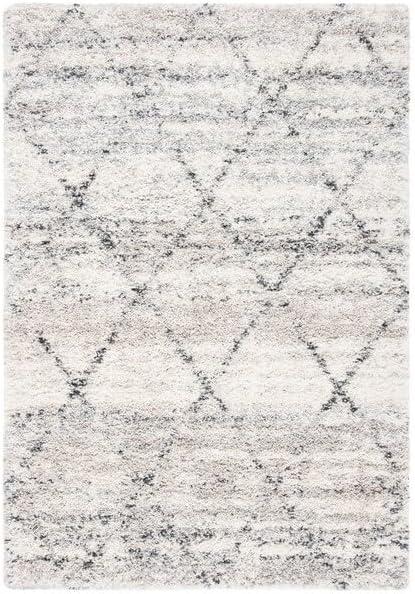image:imageSAFAVIEH Area Rug 8x10 Fontana Shag Collection Large Grey amp Ivory Modern Design NonShedding amp Easy Cleaning Ultra Plush Thick Pile Ideal for Living Room Bedroom Dining Space FNT886FGreyIvory
