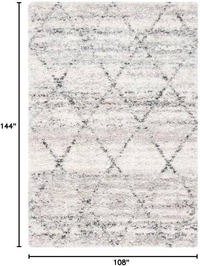 image:imageSAFAVIEH Area Rug 8x10 Fontana Shag Collection Large Grey amp Ivory Modern Design NonShedding amp Easy Cleaning Ultra Plush Thick Pile Ideal for Living Room Bedroom Dining Space FNT886FGreyIvory