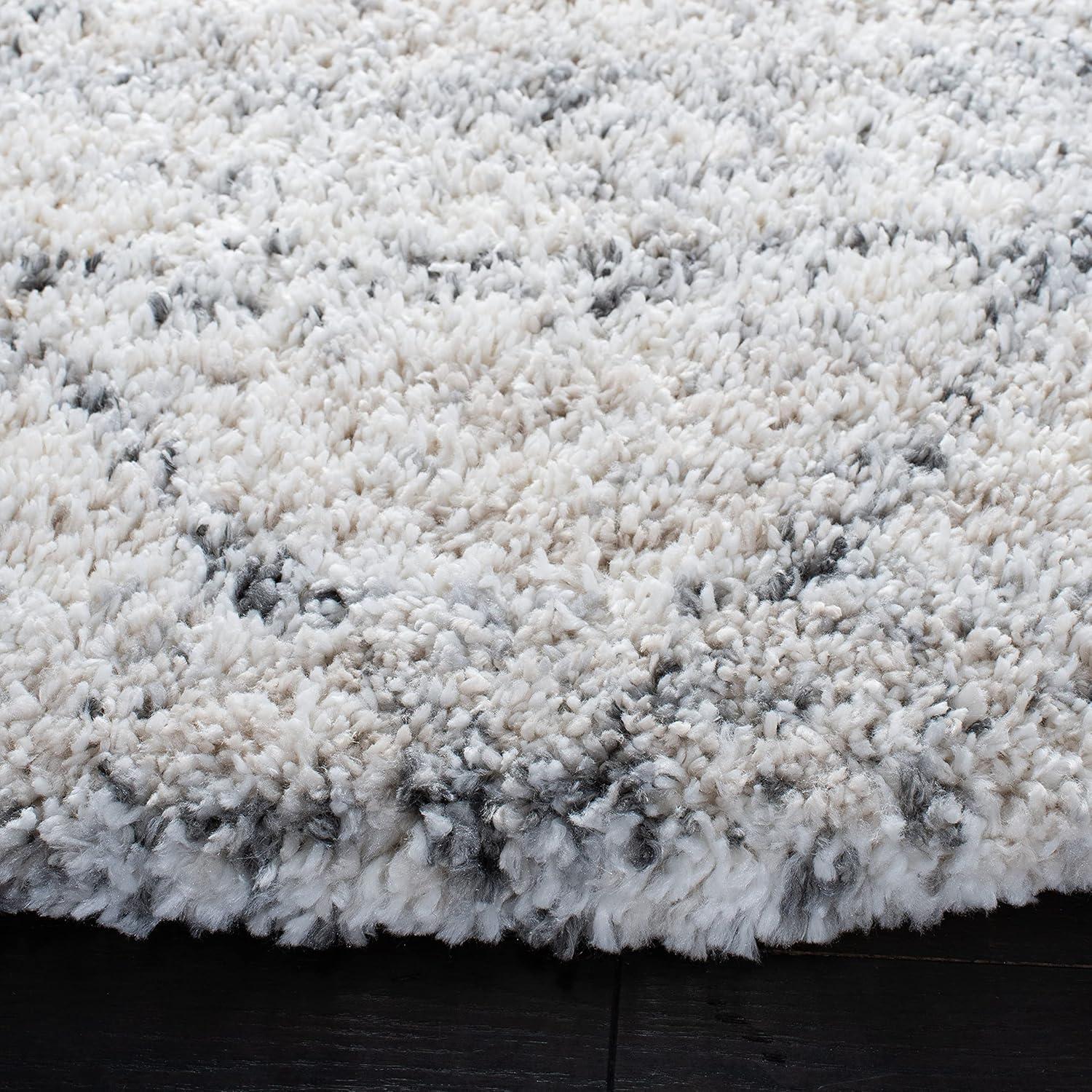 image:imageSAFAVIEH Area Rug 8x10 Fontana Shag Collection Large Grey amp Ivory Modern Design NonShedding amp Easy Cleaning Ultra Plush Thick Pile Ideal for Living Room Bedroom Dining Space FNT886FGreyIvory