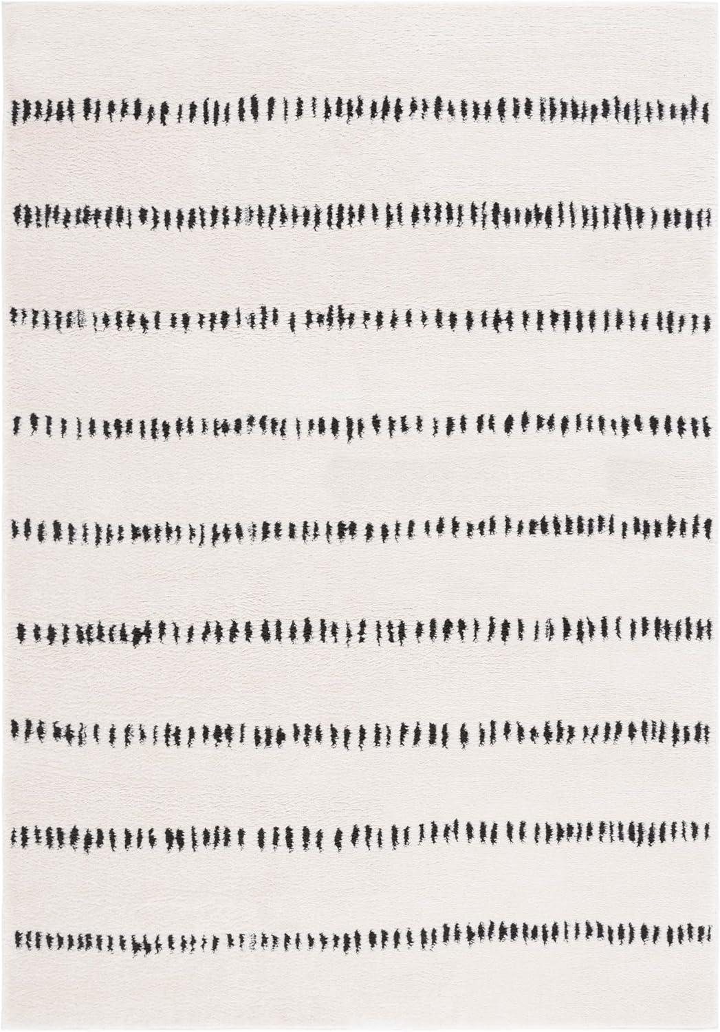 image:imageSAFAVIEH Area Rug 8x10 Melody Collection Large Ivory amp Black Modern Design NonShedding amp Easy Cleaning Ideal for Living Room Bedroom Office Dining Space Room MEL114AIvoryBlack