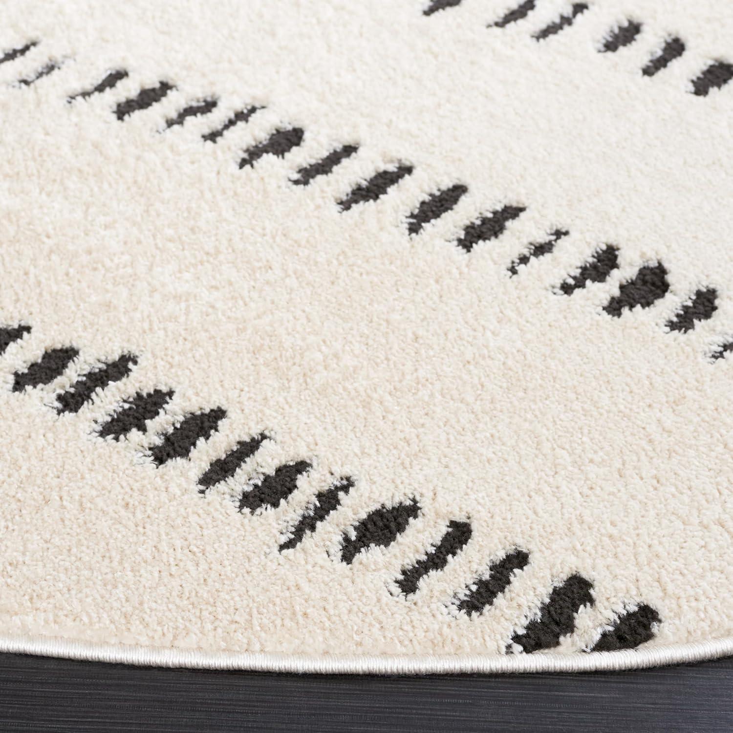 image:imageSAFAVIEH Area Rug 8x10 Melody Collection Large Ivory amp Black Modern Design NonShedding amp Easy Cleaning Ideal for Living Room Bedroom Office Dining Space Room MEL114AIvoryBlack