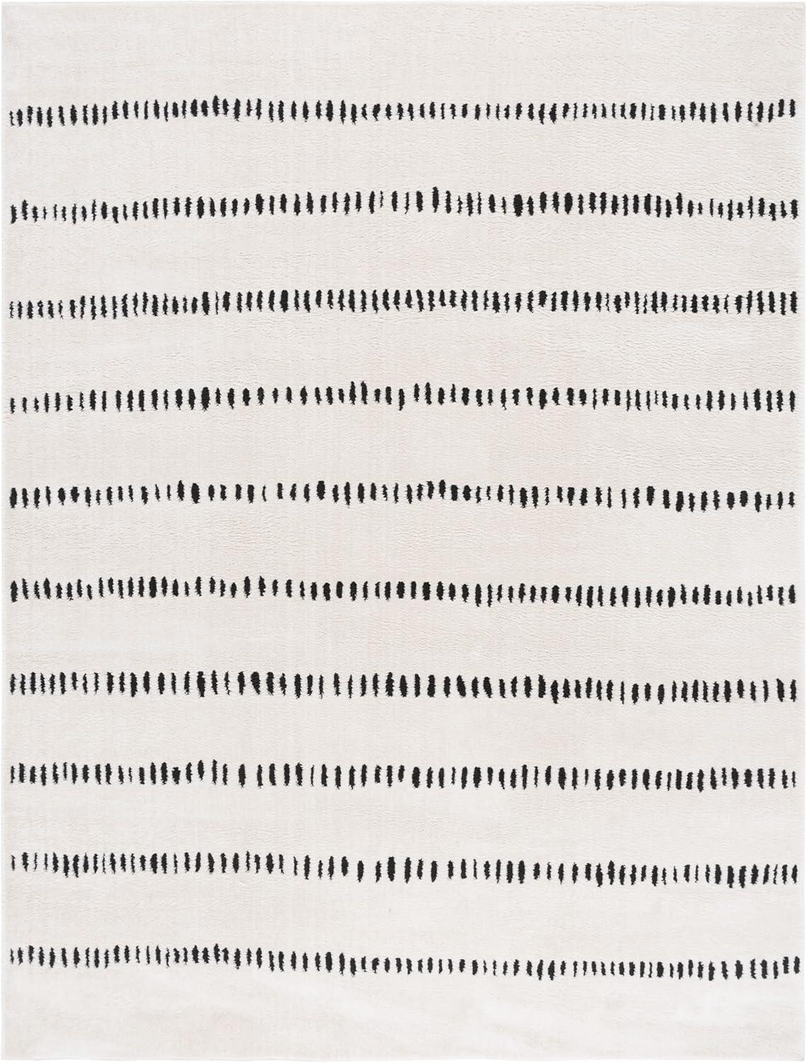 image:imageSAFAVIEH Area Rug 8x10 Melody Collection Large Ivory amp Black Modern Design NonShedding amp Easy Cleaning Ideal for Living Room Bedroom Office Dining Space Room MEL114AIvoryBlack
