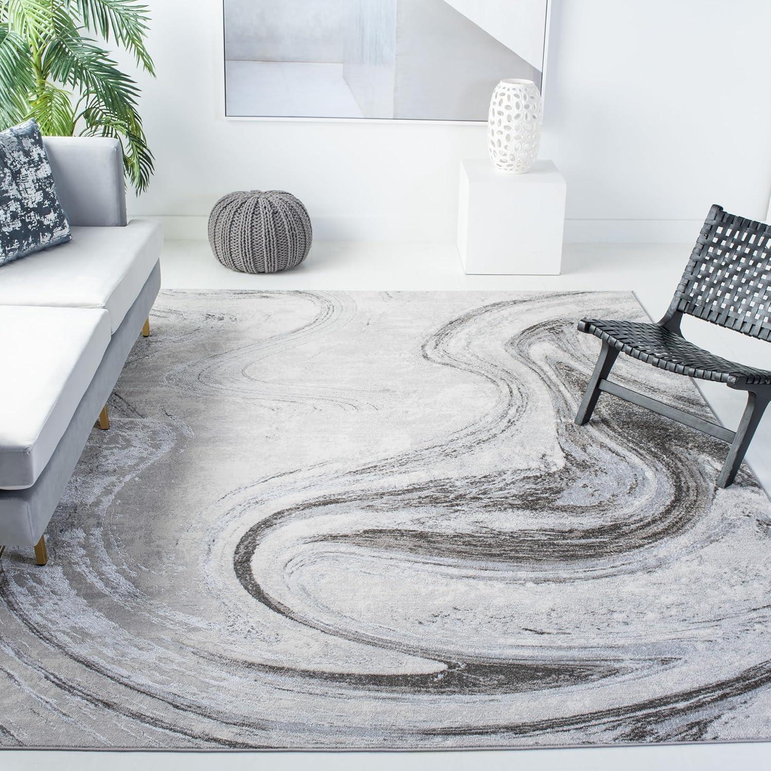 image:imageSAFAVIEH Area Rug 8x10 Orchard Collection Large Grey amp Gold Modern Abstract Design NonShedding amp Easy Cleaning Ideal for Living Room Bedroom Office Dining Space ORC617HGreyLight Grey
