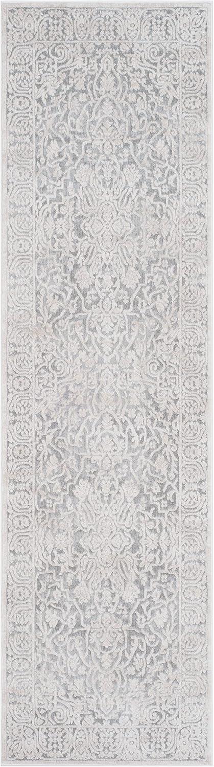 image:imageSAFAVIEH Area Rug 8x10 Reflection Collection Large Light Grey amp Cream NonShedding amp Easy Cleaning Ideal for Living Room Bedroom Dining Space RFT670CLight GreyCream
