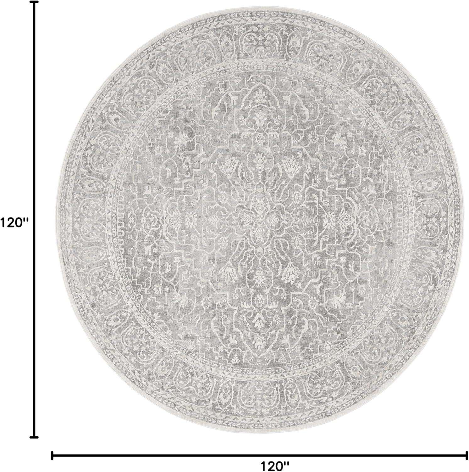 image:imageSAFAVIEH Area Rug 8x10 Reflection Collection Large Light Grey amp Cream NonShedding amp Easy Cleaning Ideal for Living Room Bedroom Dining Space RFT670CLight GreyCream