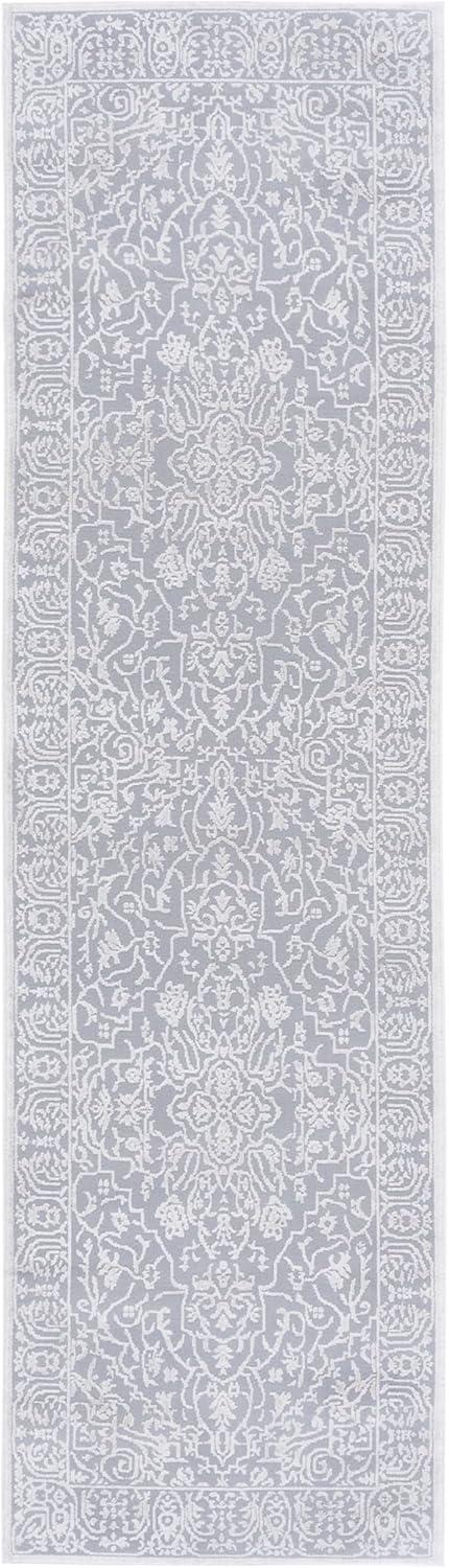 image:imageSAFAVIEH Area Rug 8x10 Reflection Collection Large Light Grey amp Cream NonShedding amp Easy Cleaning Ideal for Living Room Bedroom Dining Space RFT670CLight GreyCream