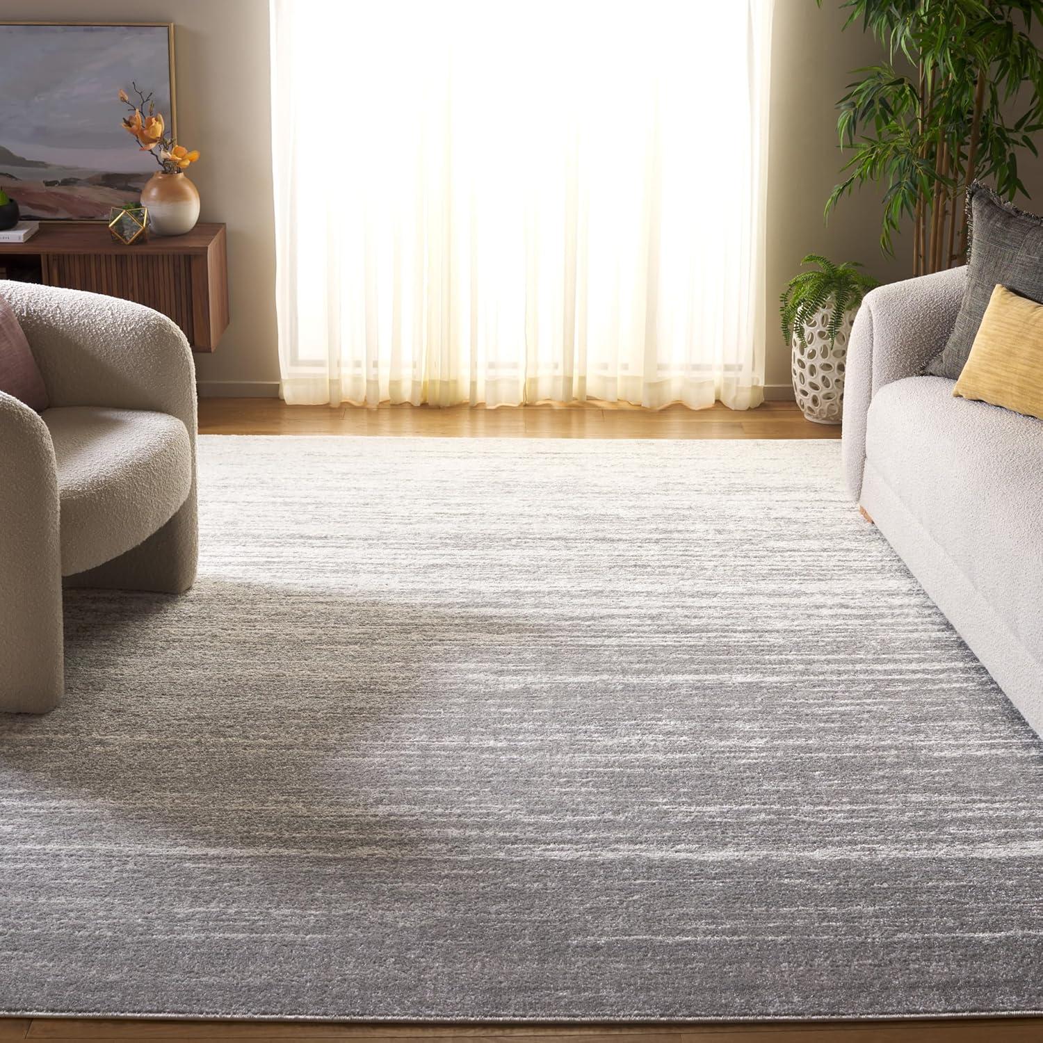 image:imageSAFAVIEH Area Rug 9x12 Adirondack Collection Large Navy amp Grey Modern Ombre Design Non Shedding amp Easy to Clean Ideal for Living Room Bedroom Office Dining Space ADR113ELight GreyGrey